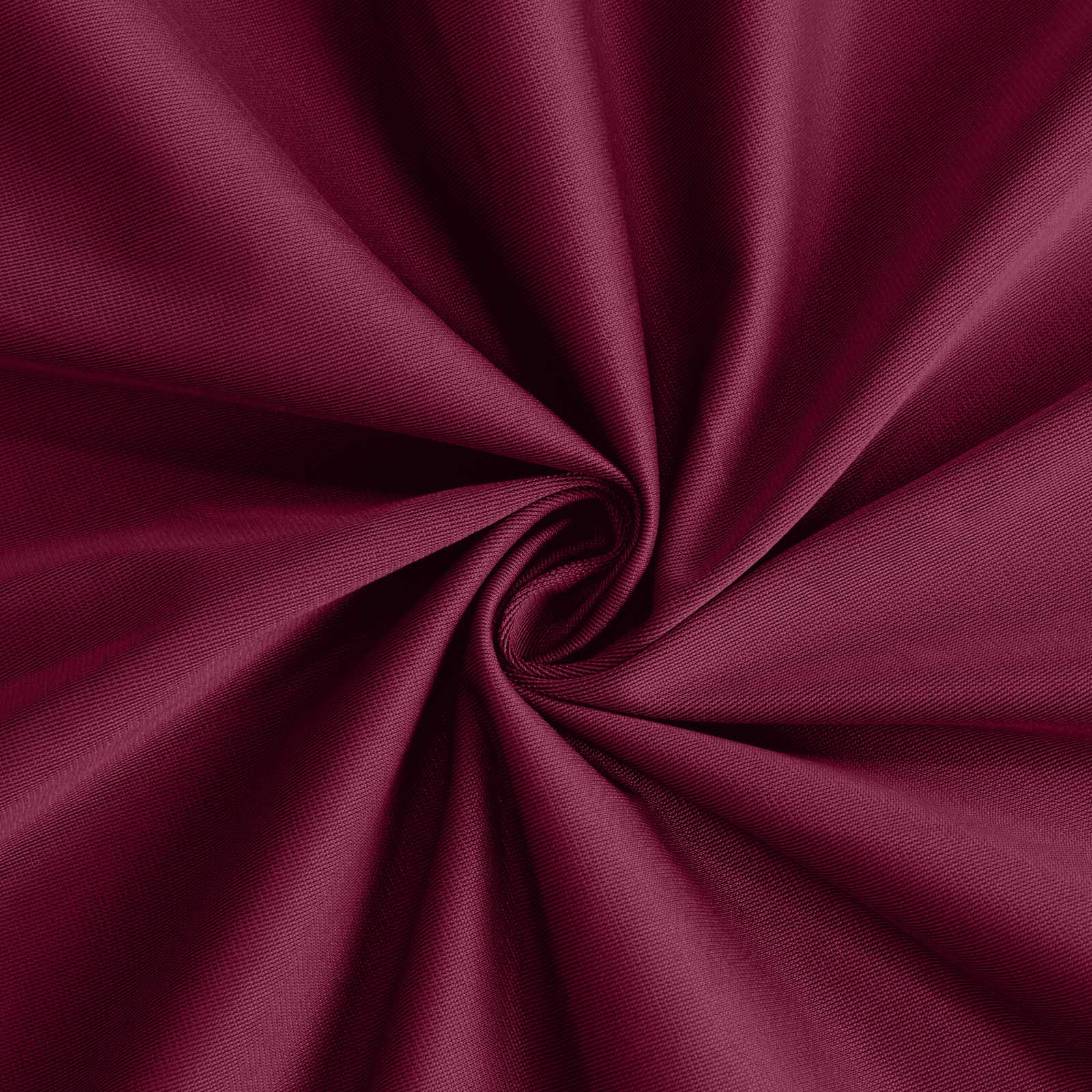 Scuba Round 132" Tablecloth Burgundy - Wrinkle Free & Stain Resistant Seamless Table Cover