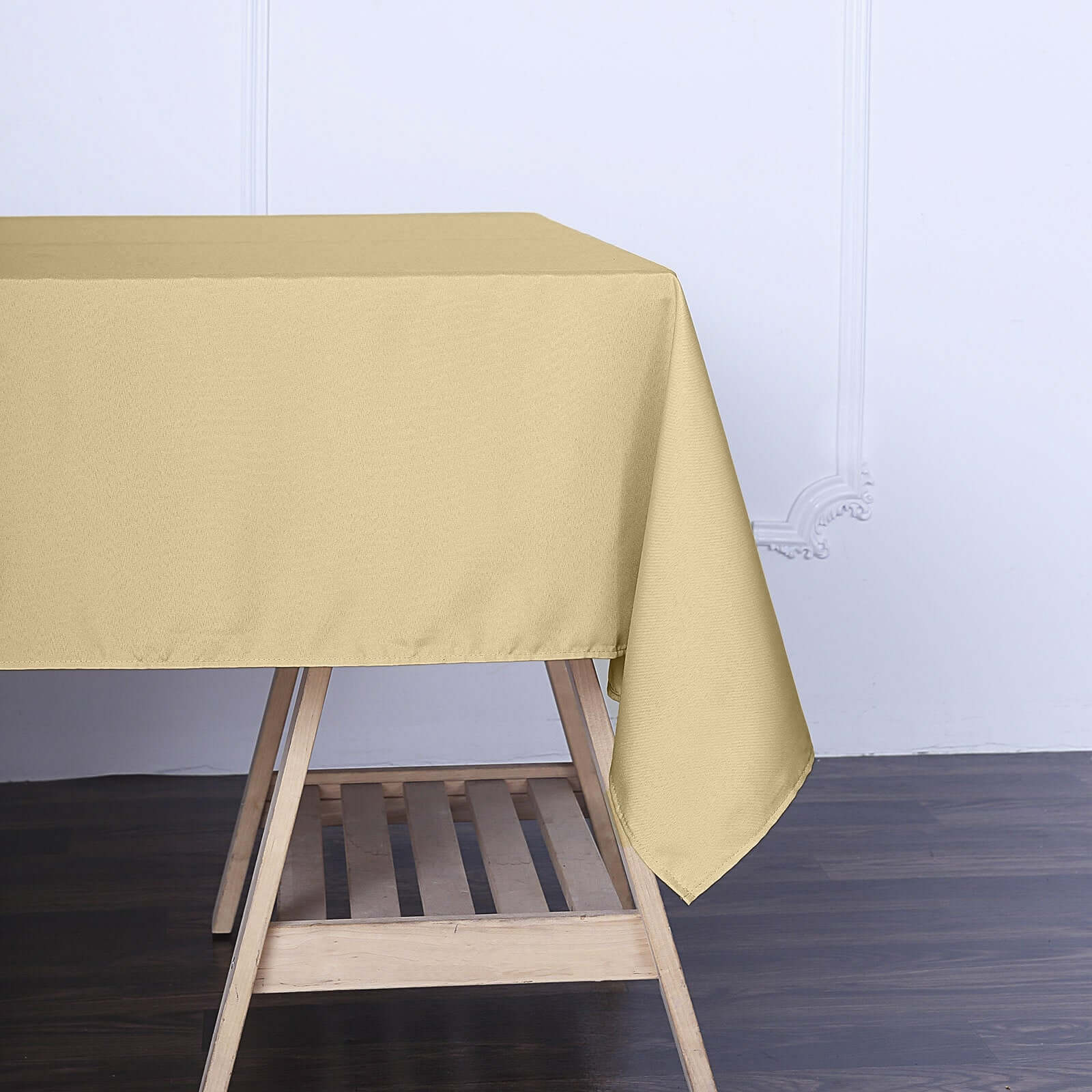 Polyester Square 70"x70" Tablecloth Champagne - Wrinkle-Resistant & Durable Table Cover