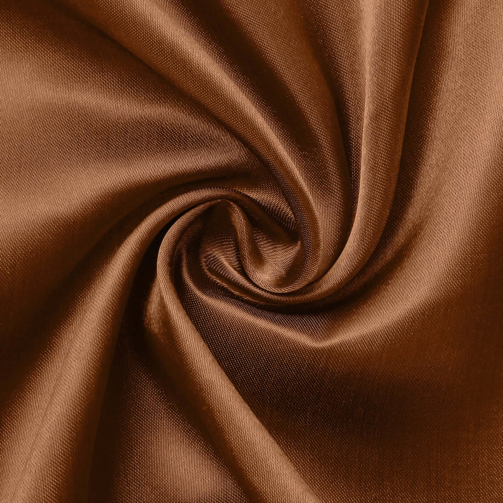 Satin Rectangular 90"x132" Tablecloth Cinnamon Brown - Seamless Table Cover