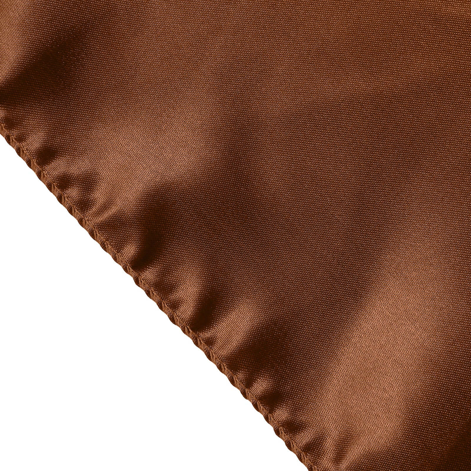 Satin 72"x72" Table Overlay Square Tablecloth Cinnamon Brown - Smooth Finish Table Cover