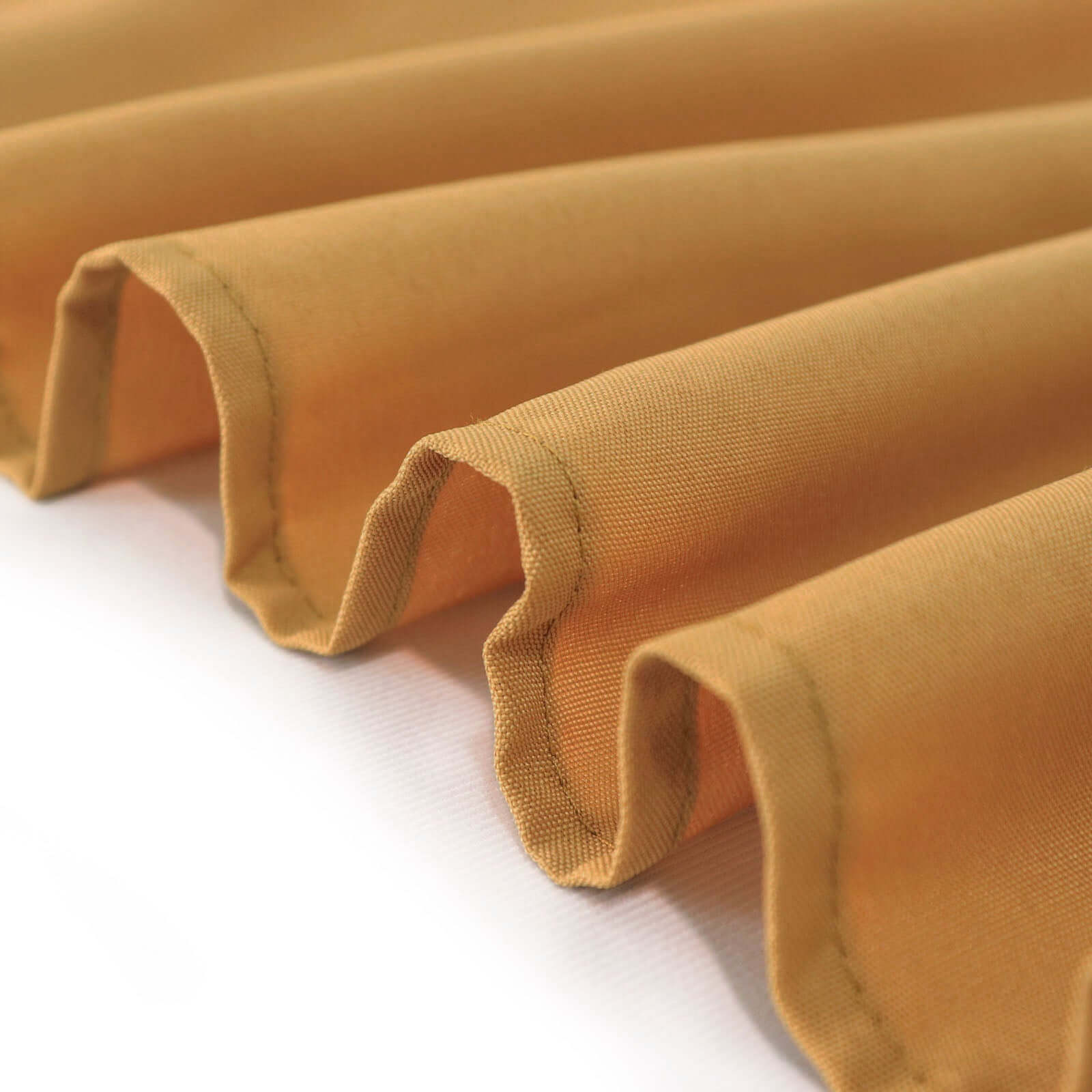 Polyester 70" Round Tablecloth Gold - Durable & Wrinkle-Resistant Table Cover for Everyday Use