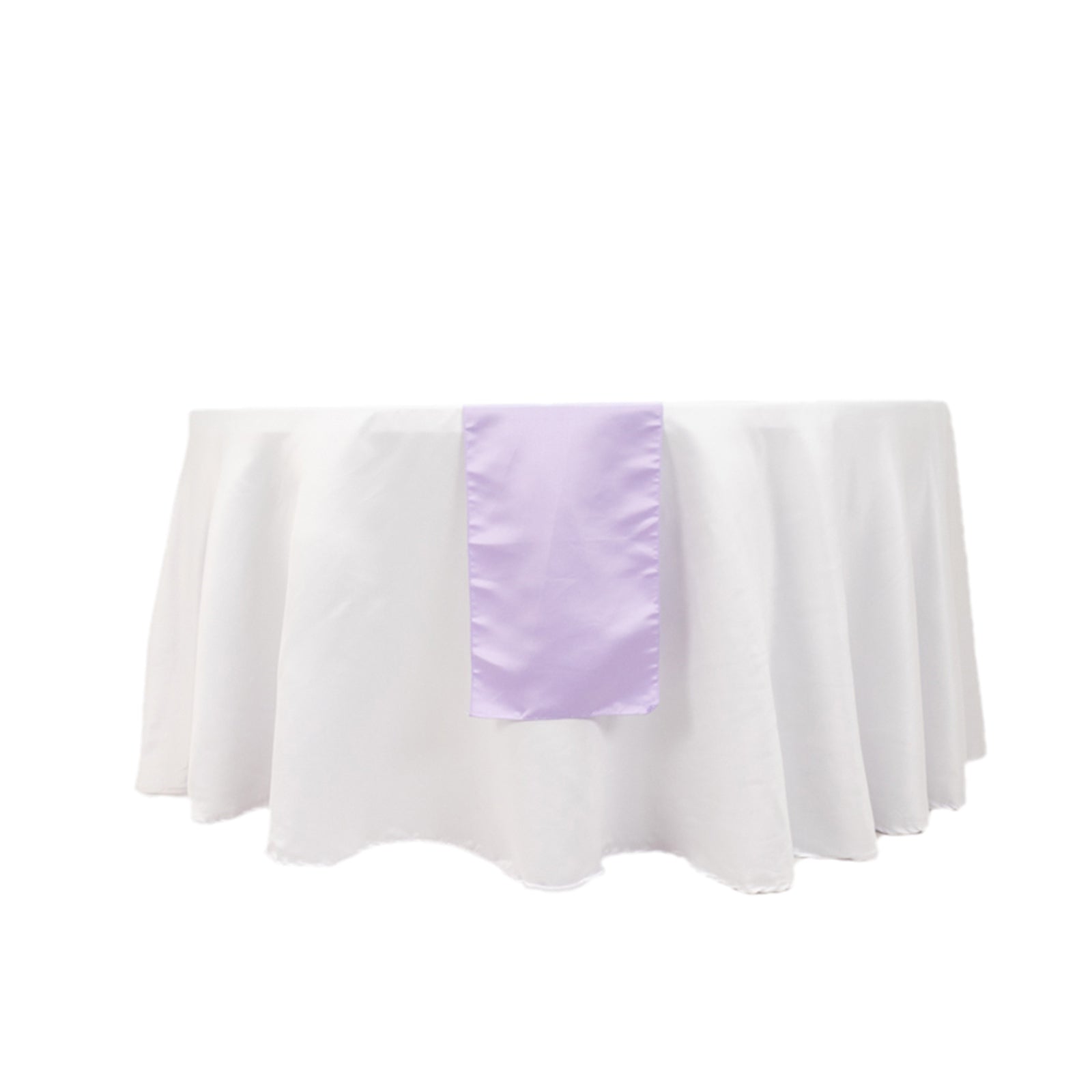 Lamour Satin 12"x108" Table Runner Lavender Lilac - Smooth & Lustrous Finish