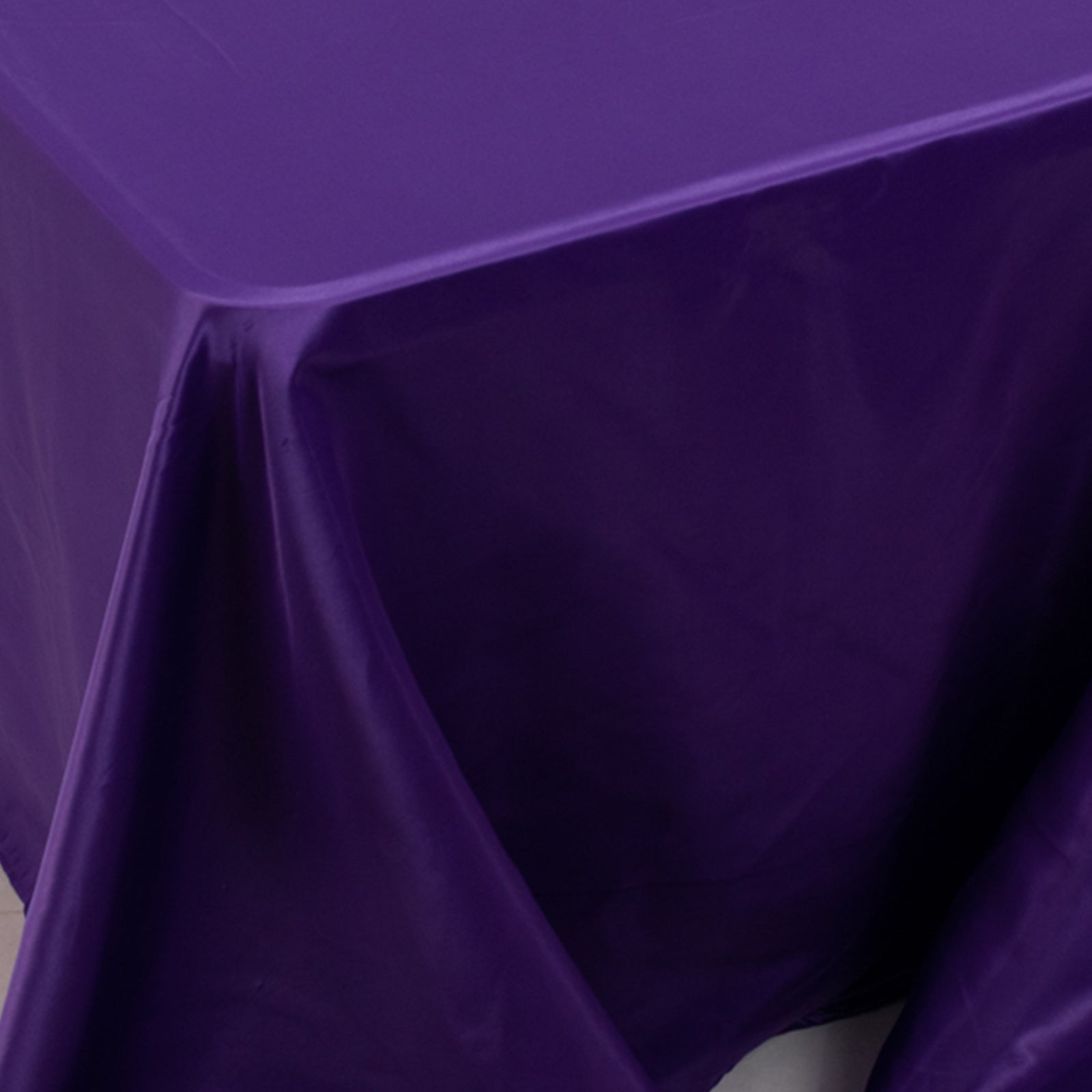 Lamour Satin 90"x156" Rectangle Tablecloth Purple - Luxurious, Soft Seamless Table Cover