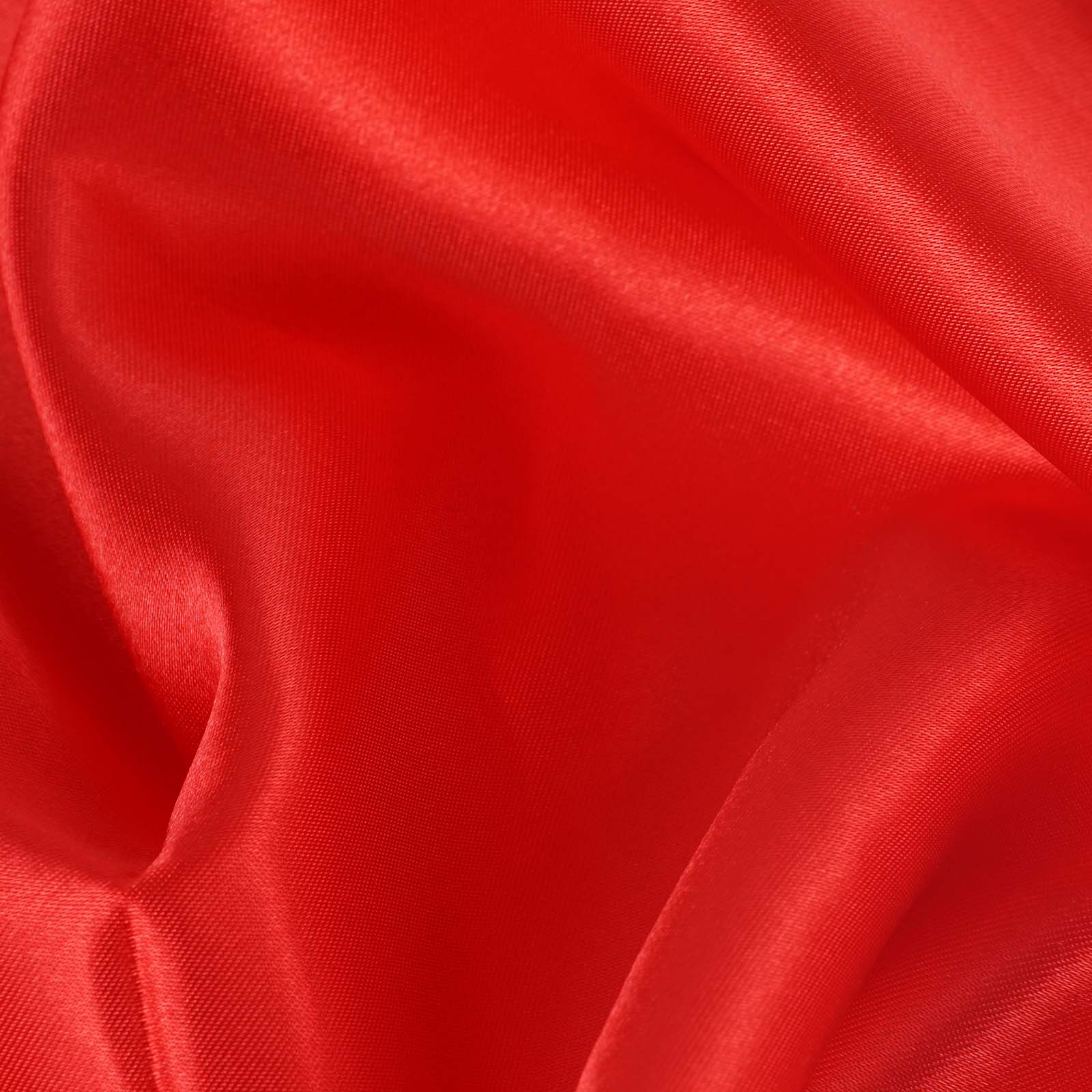 12"x10 Yards Red Satin Fabric Bolt, DIY Craft Wholesale Fabric
