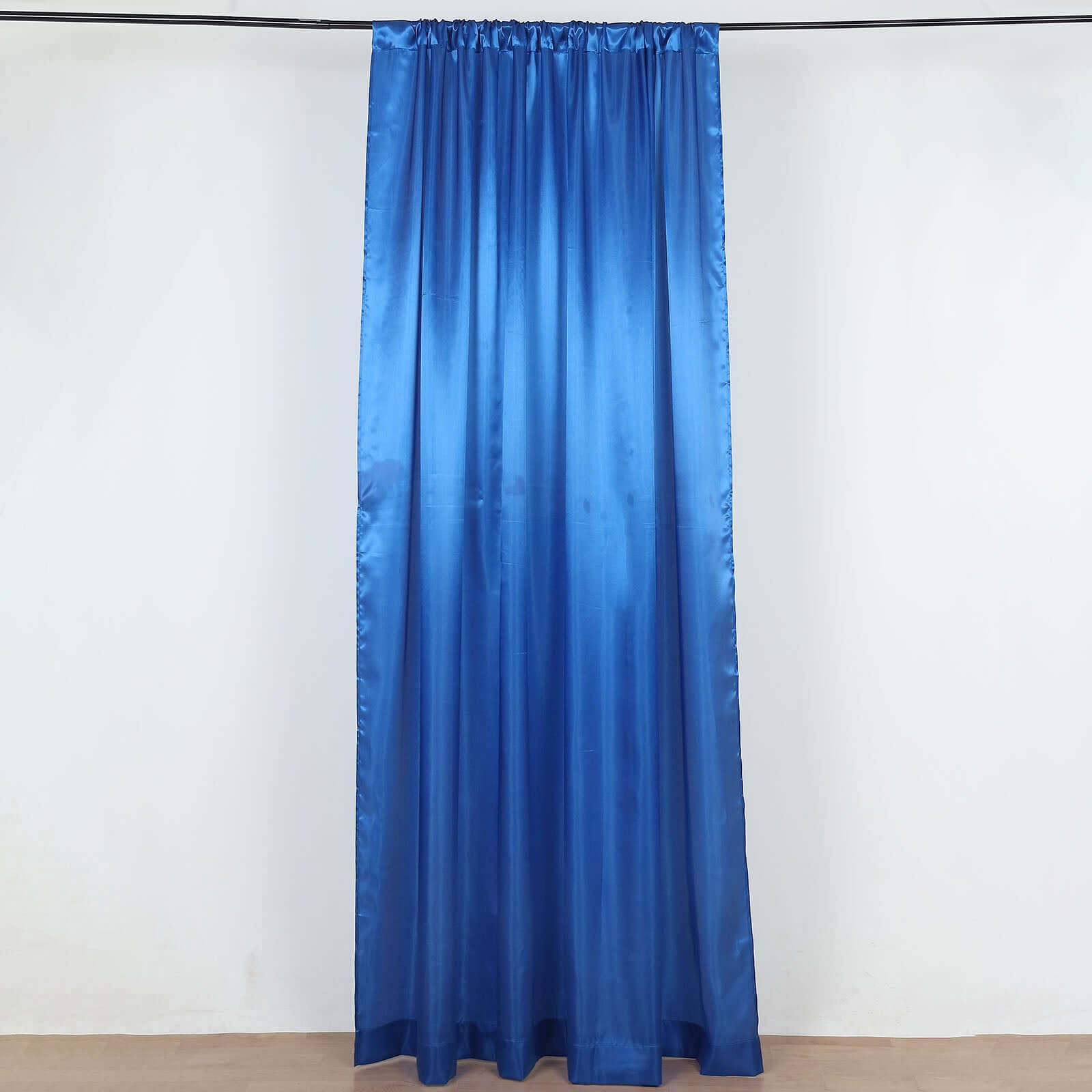 8ftx10ft Royal Blue Satin Event Curtain Drapes, Backdrop Event Panel