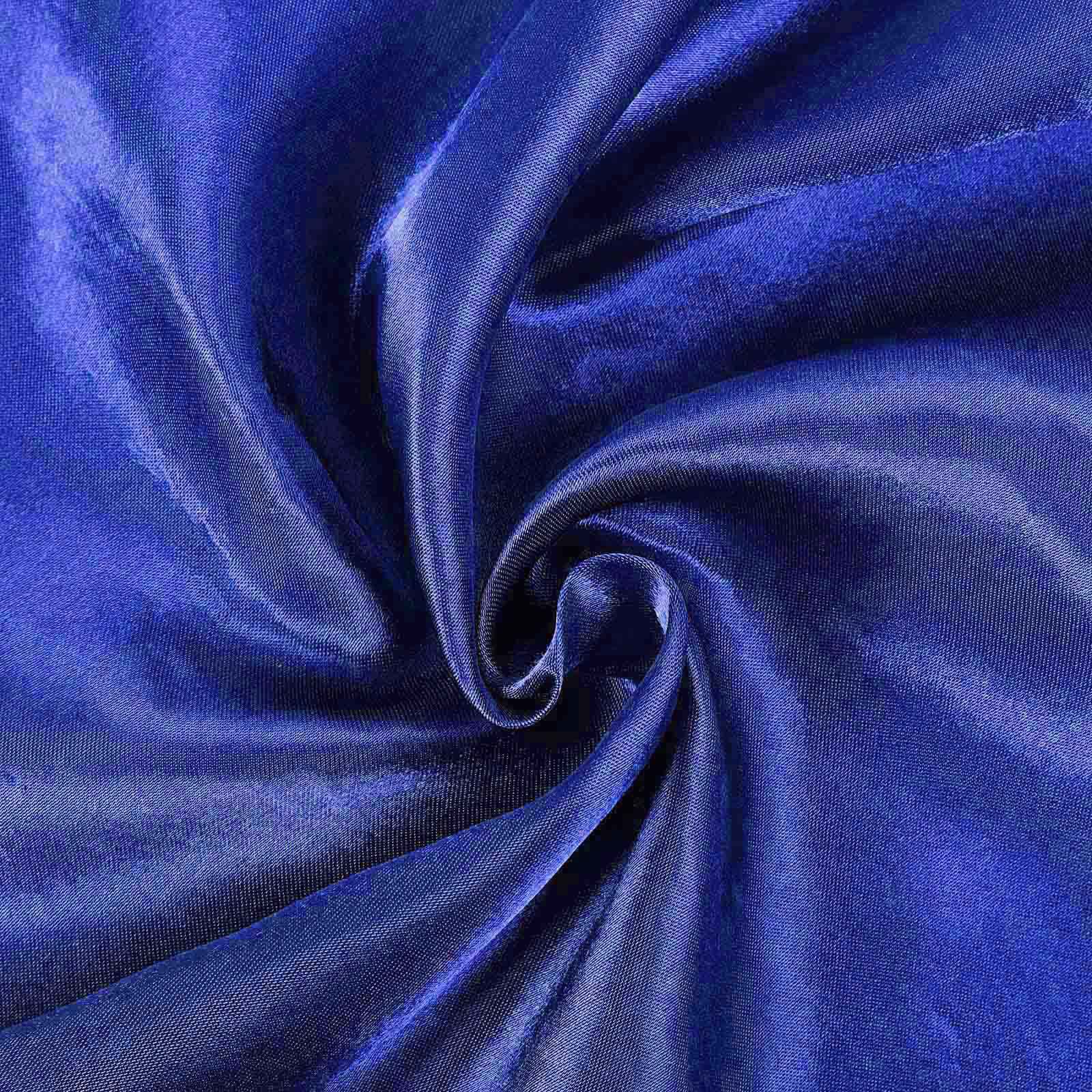 Satin 90" Round Tablecloth Royal Blue - Smooth and Lustrous Table Cover