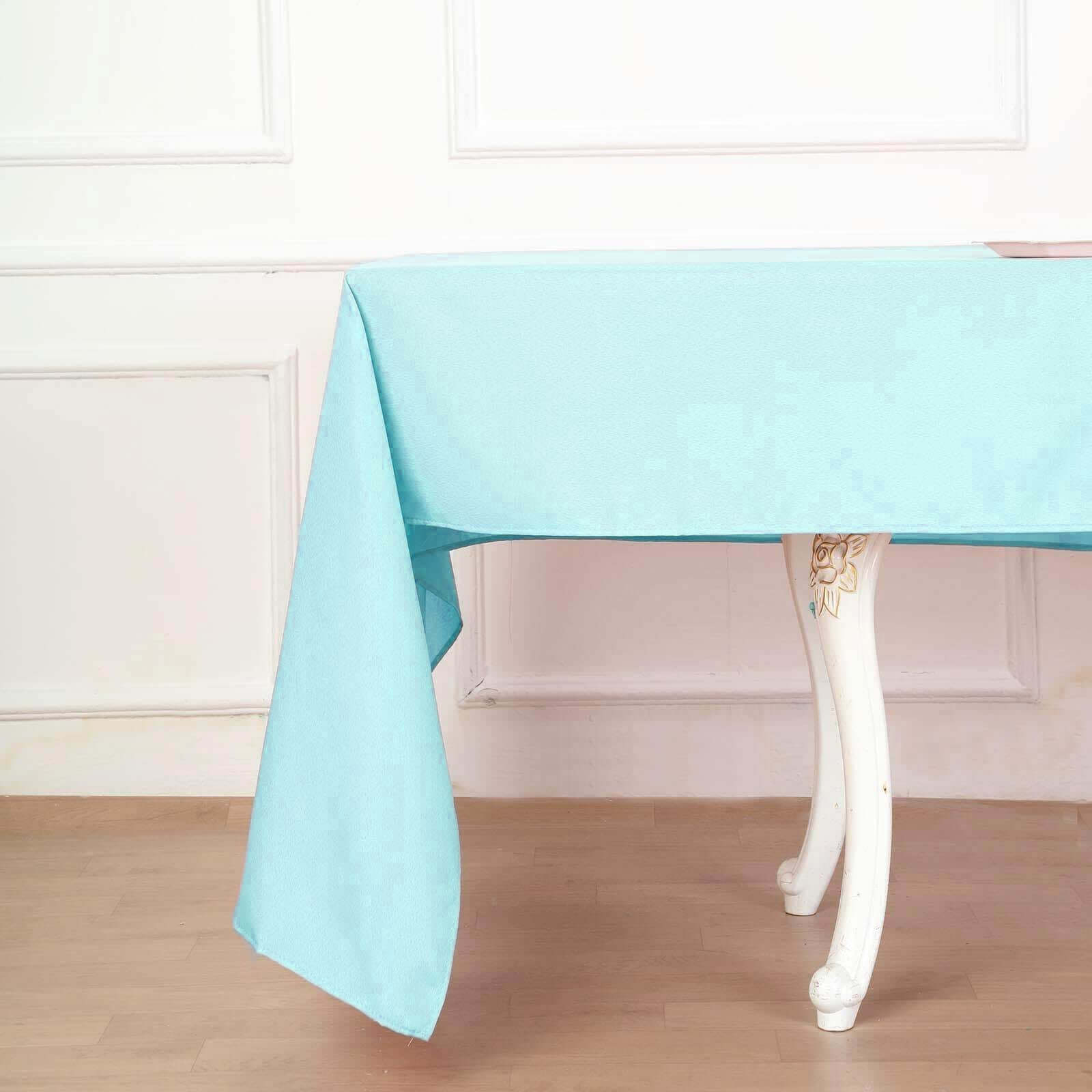 Polyester 60"x102" Rectangle Tablecloth Light Blue - Durable and Stylish Table Cover
