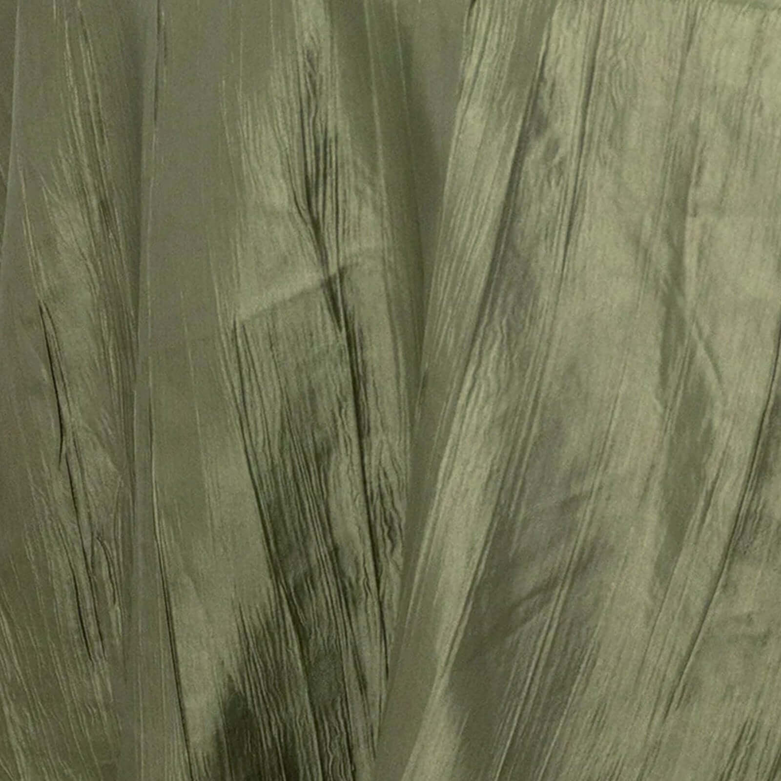 Taffeta 90"x132" Rectangle Tablecloth Dusty Sage Green - Seamless Accordion Crinkle Table Cover