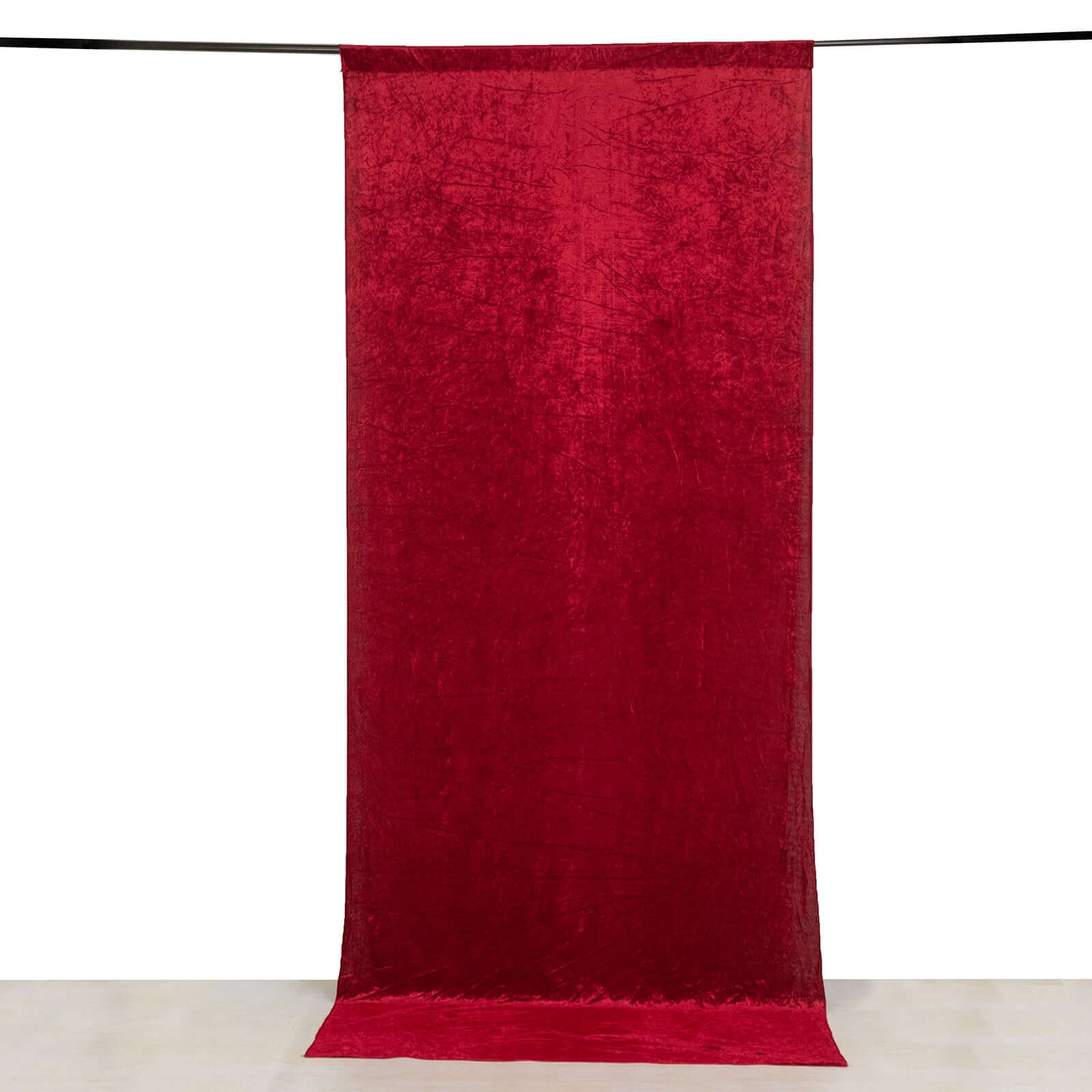 Red Crushed Velvet Backdrop Curtain – 5ft x 12ft Event Drape with Rod Pocket, Privacy Panel for Photo Booths & Events