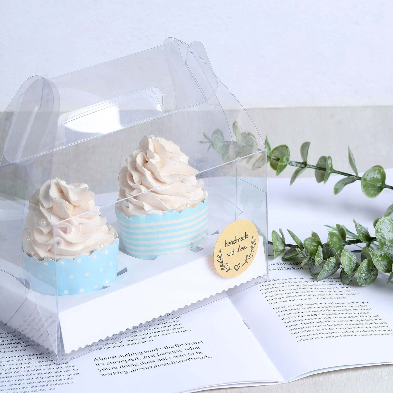 500Pcs 1.5” Handmade with Love Olive Branch Stickers Roll, Cookie and Bakery Box Labels - Round