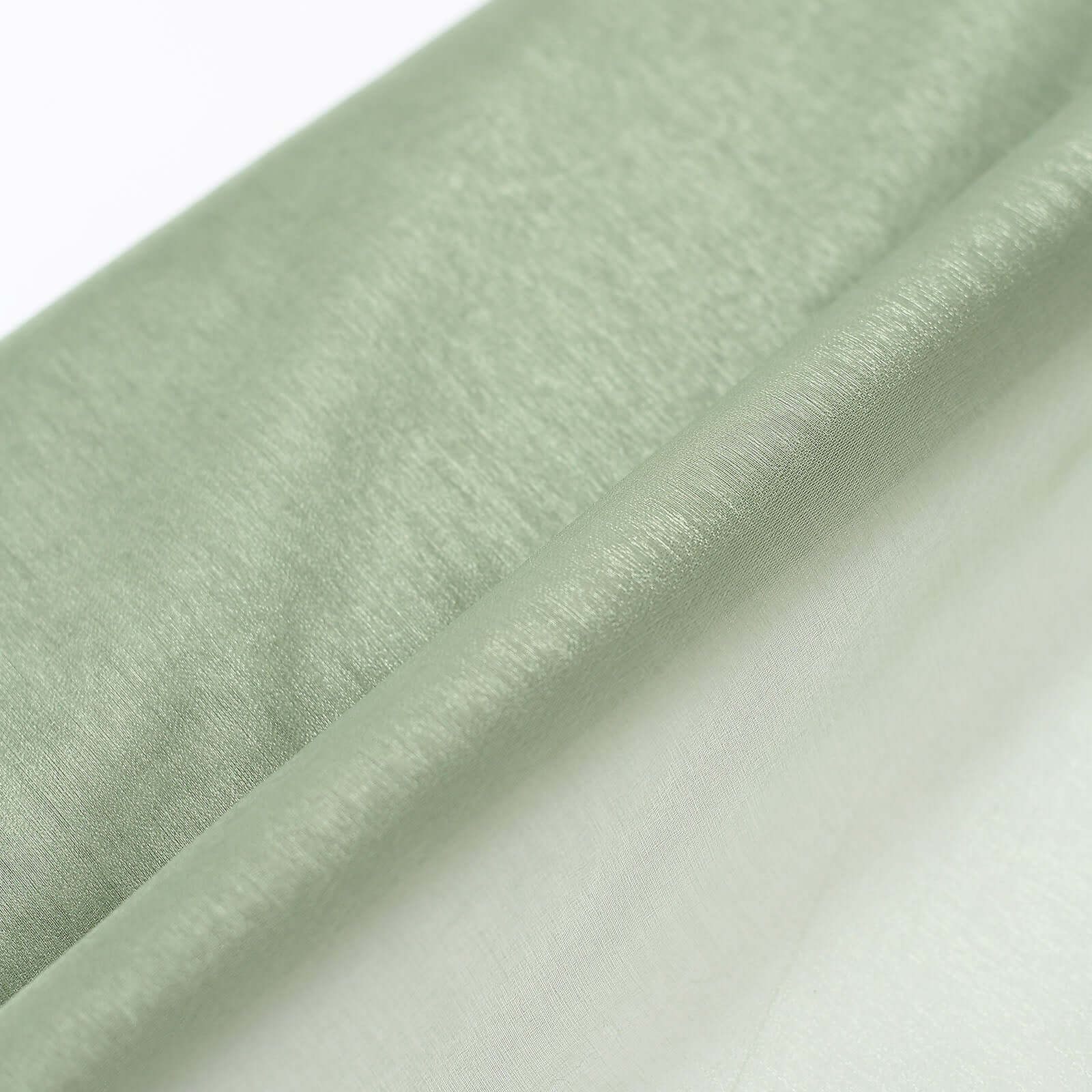 54"x10yd | Sage Green Solid Sheer Chiffon Fabric Bolt, DIY Voile Drapery Fabric