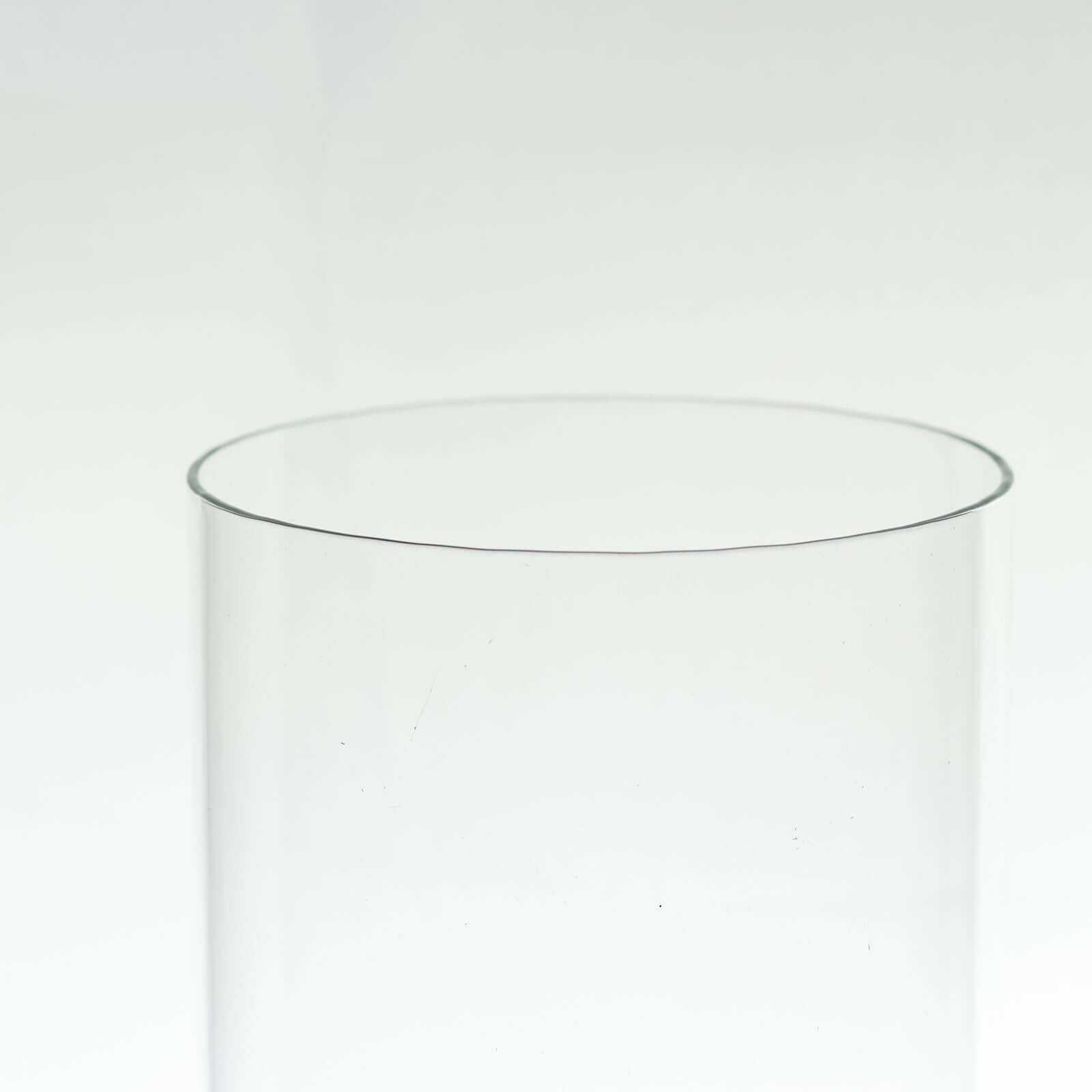 2-Pack Clear Glass Candelabra Shades Open End Hurricane Design - Stylish Table Centerpiece 20"