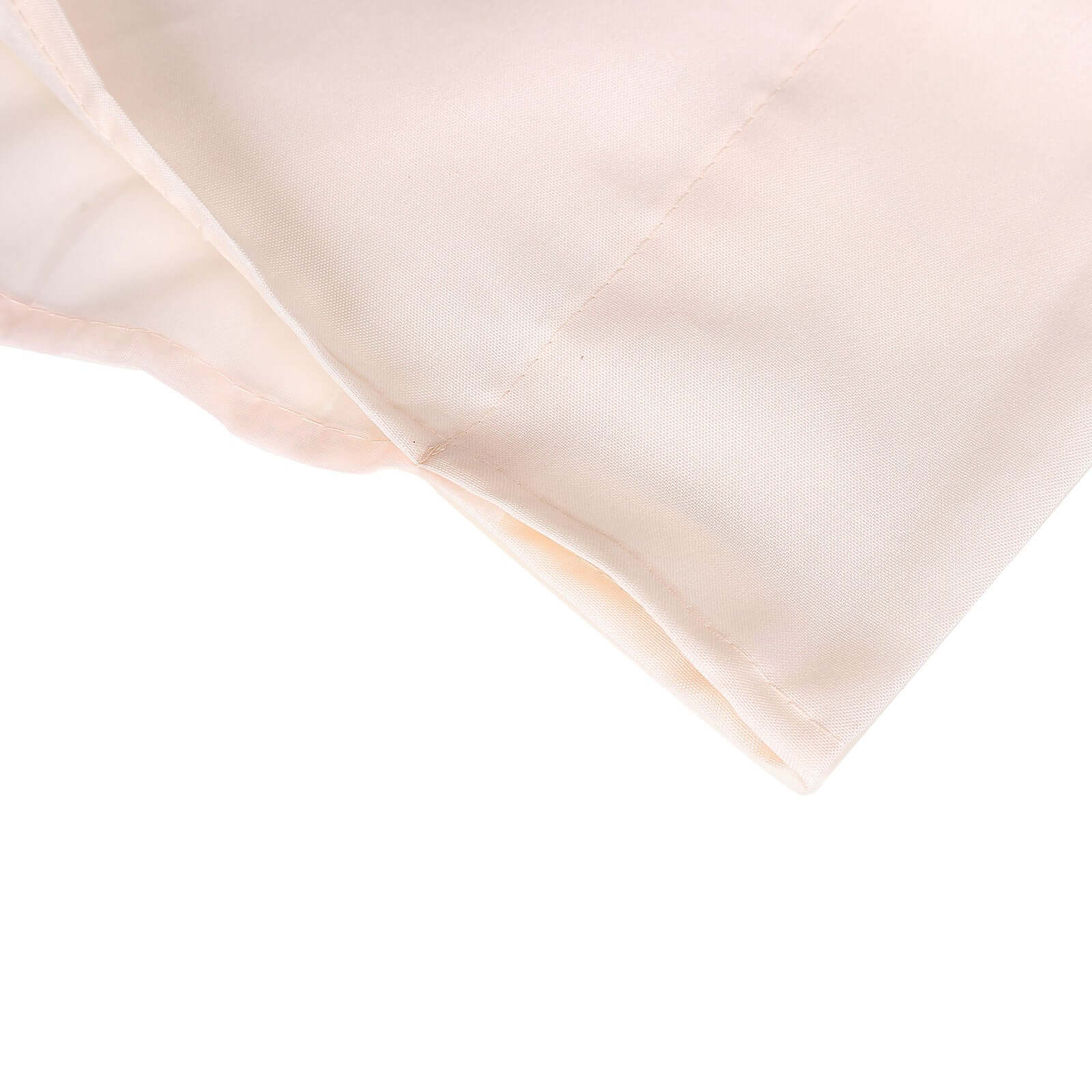 Blush Chiffon Polyester Event Curtain Drapes, Dual Layer Divider Backdrop Curtain Panels with Rod Pockets - 10ftx10ft