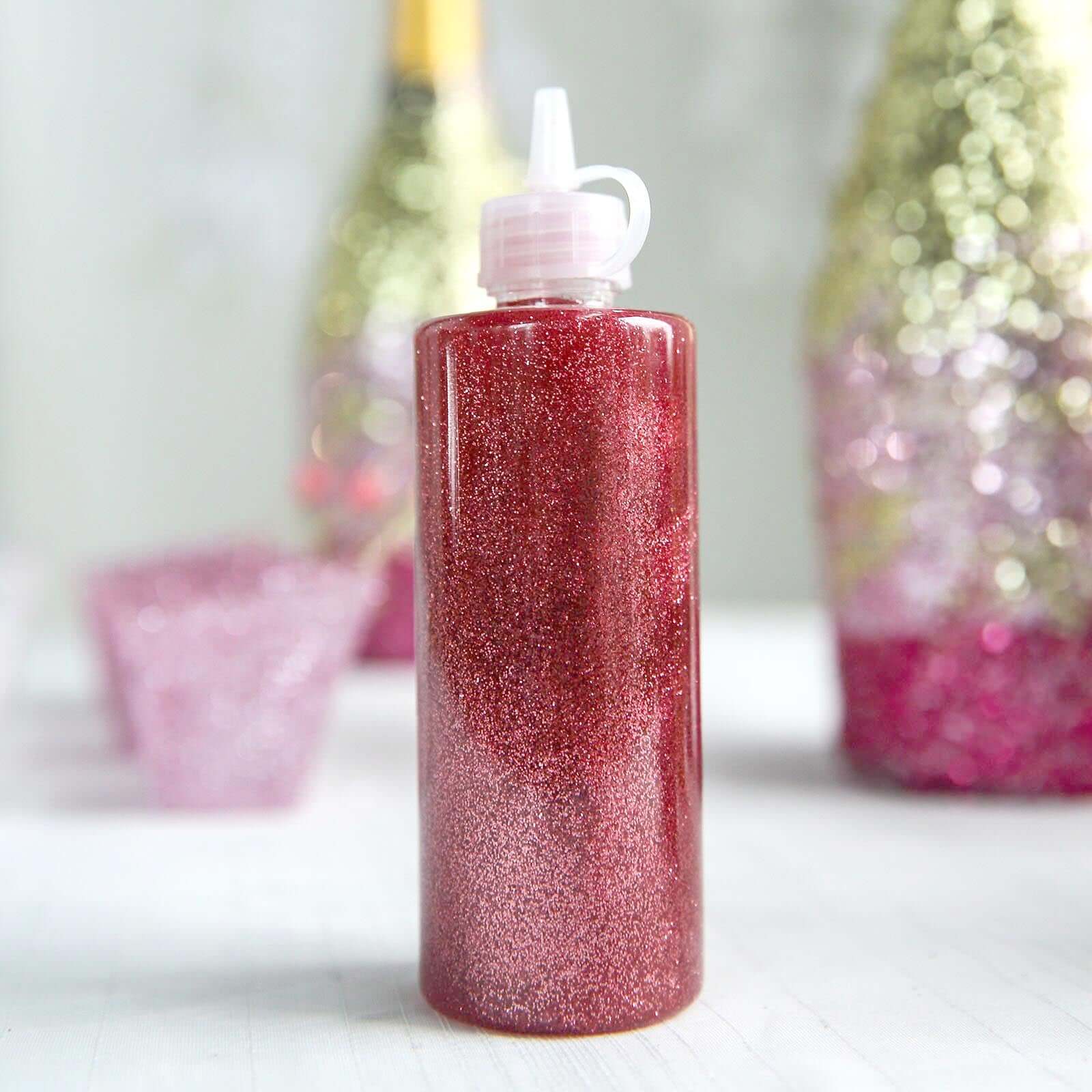 Metallic Glitter Glue Rose Gold - Washable Nontoxic Art Glue for Fun DIY Projects Scrapbooking & Party Decor 4 oz Bottle