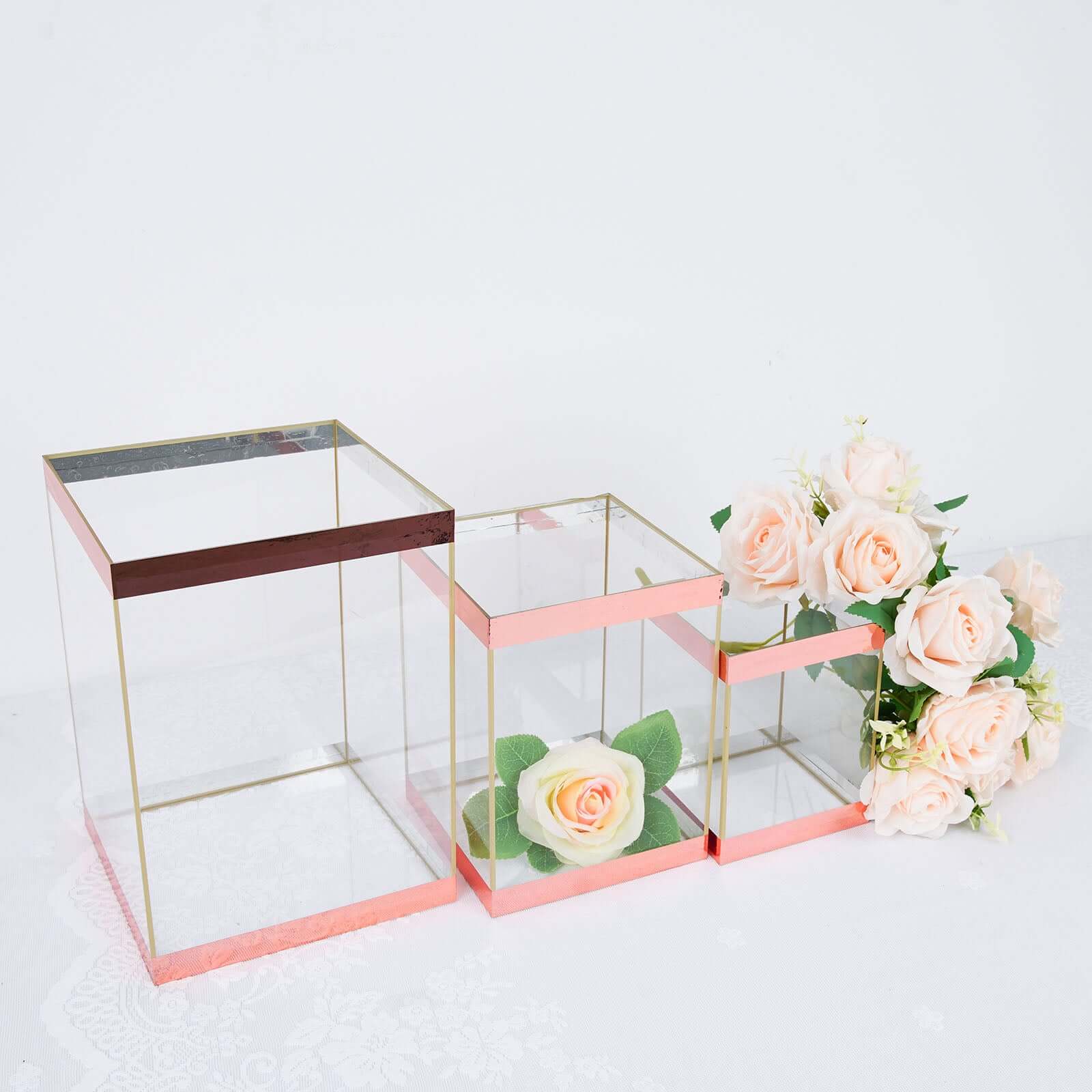 100 Yds 3/4" Rose Gold Metallic Film Tape Adhesive, DIY Floral Wrap Craft Decor Tape - Polyester with Acrylic