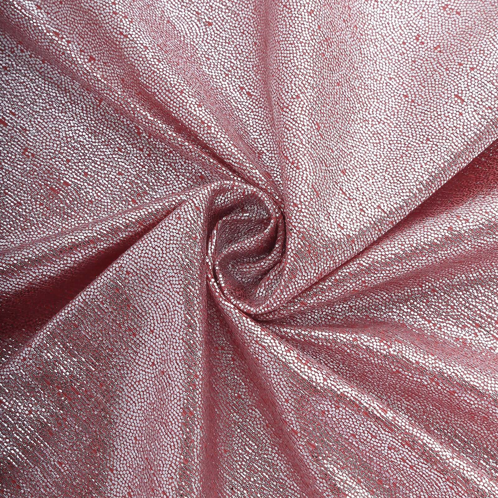 Polyester 12"x108" Table Runner Rose Gold Shimmer Sequin Dots - Wrinkle-Free Finish Table Linen