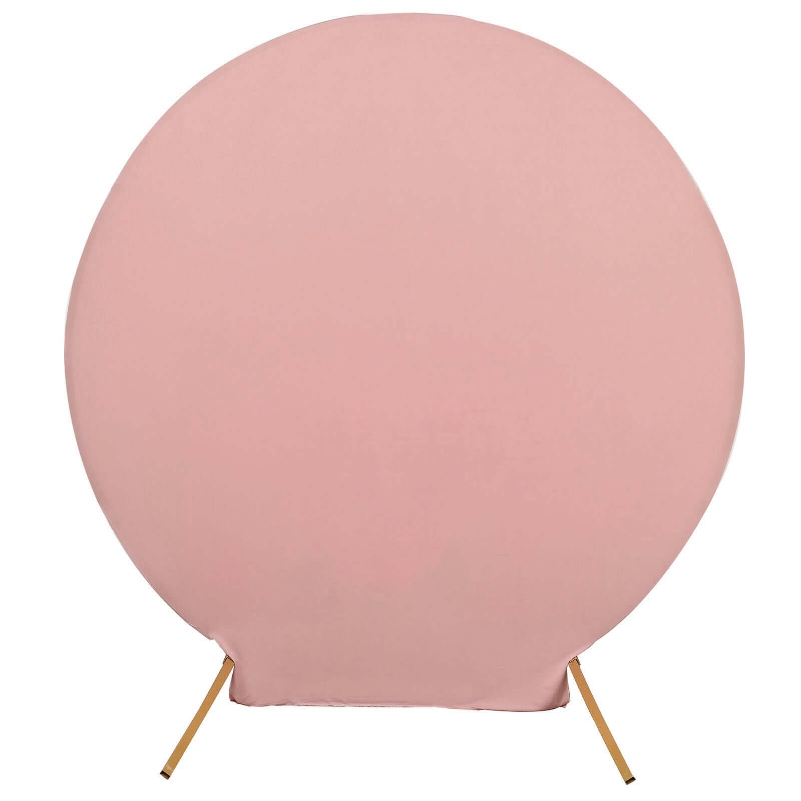 7.5ft Matte Dusty Rose Round Spandex Fit Party Backdrop Stand Cover