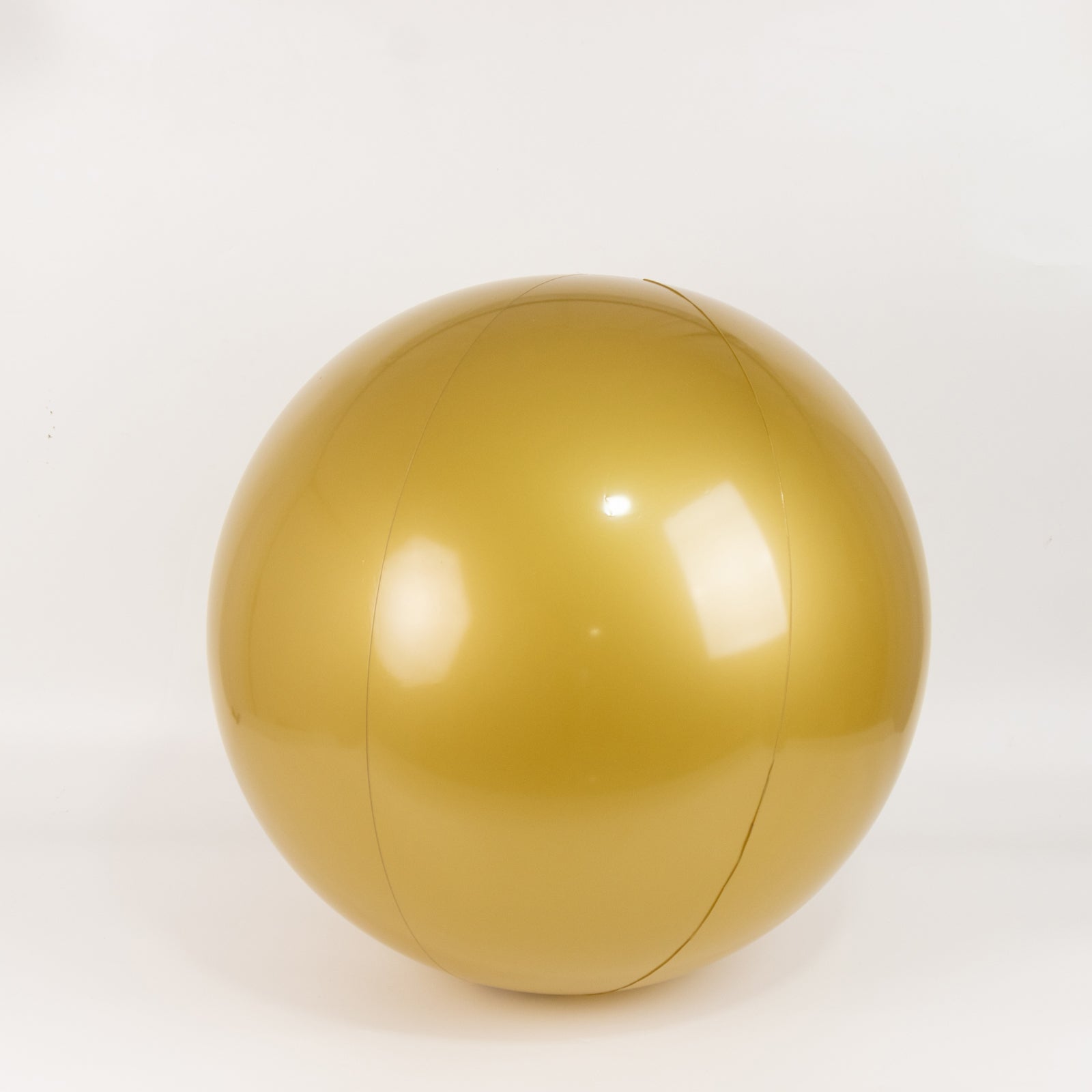 2 Pack 24" Inflatable Gold Decorative Balls - Round Vinyl Pool and Party Balls, Lightweight & Fun