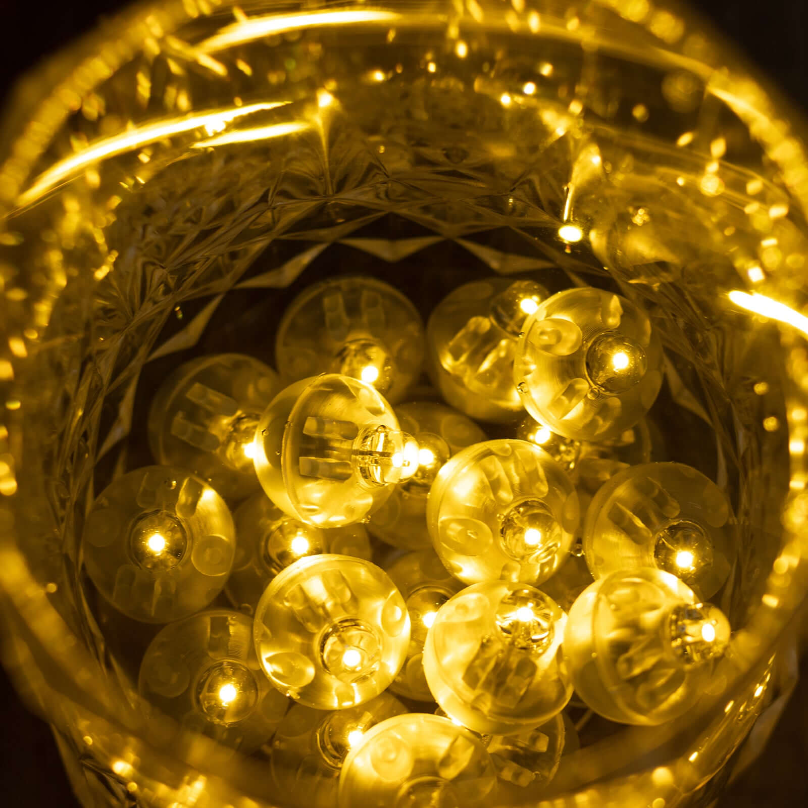 50-Pack LED Mini Balloon Lights Round Warm White - Waterproof Battery Operated Balls 0.5"