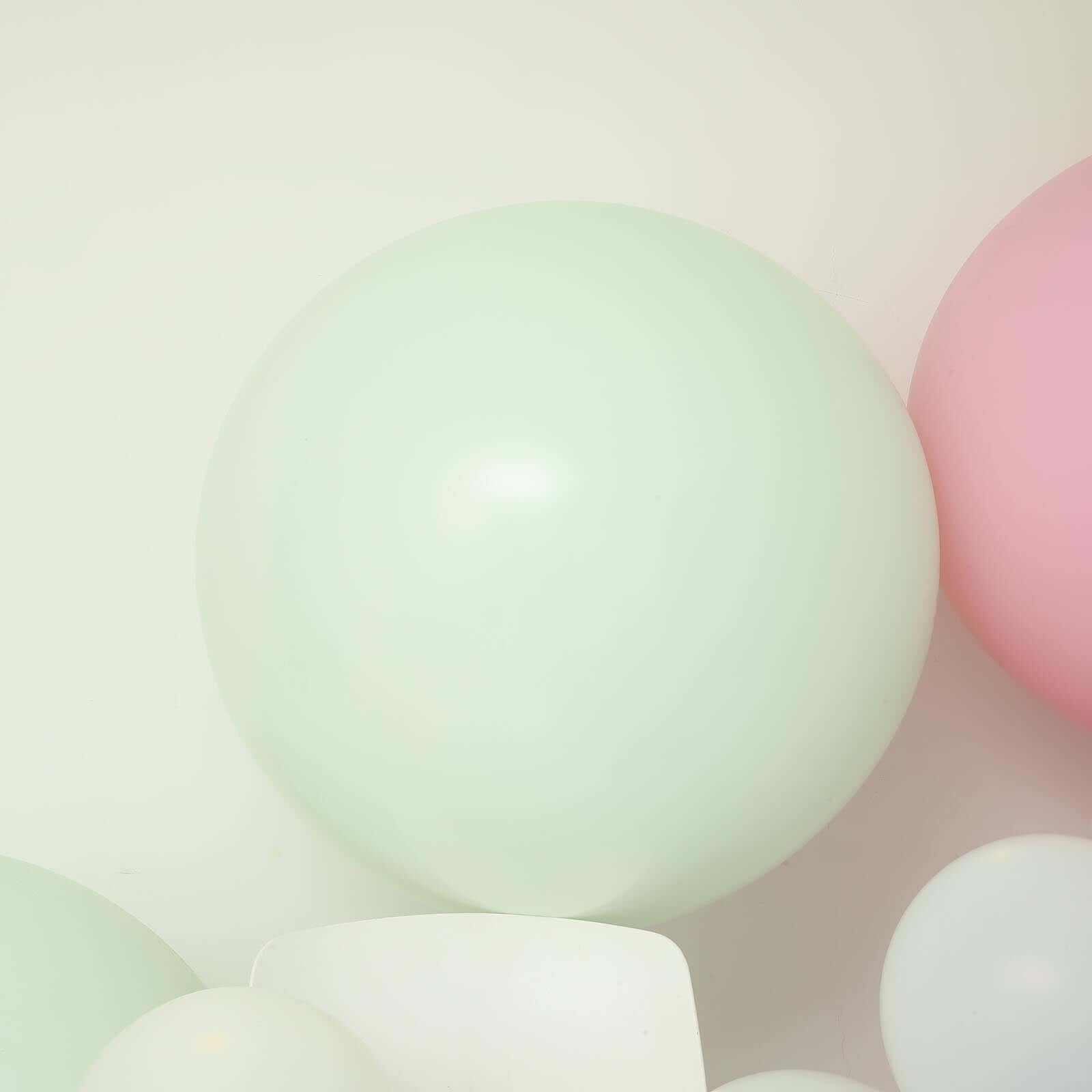 2 Pack 32" Large Matte Pastel Mint Helium Air Premium Latex Balloons