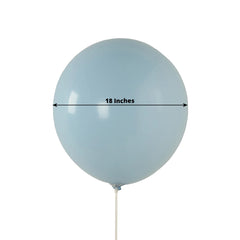 10 Pack Matte Pastel Ice Blue Biodegradable Balloons 18", Round Eco-friendly Thick Latex Party Balloons