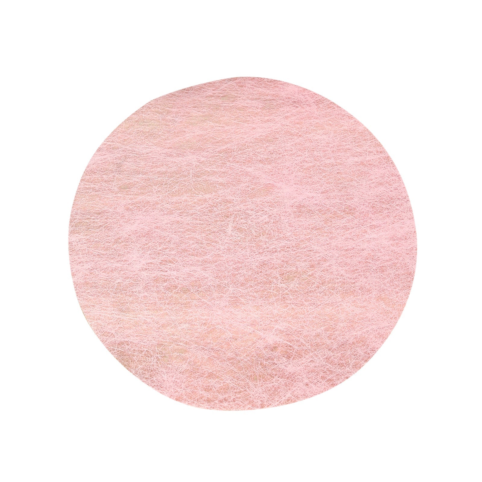 50 Pack Disposable Pink Placemats, 13" Non-Woven Mesh Fiber Round Table Mats for Dining & Events