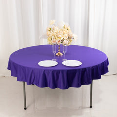 Scuba Round 70" Tablecloth Purple - Wrinkle Free & Stain Resistant Table Cover