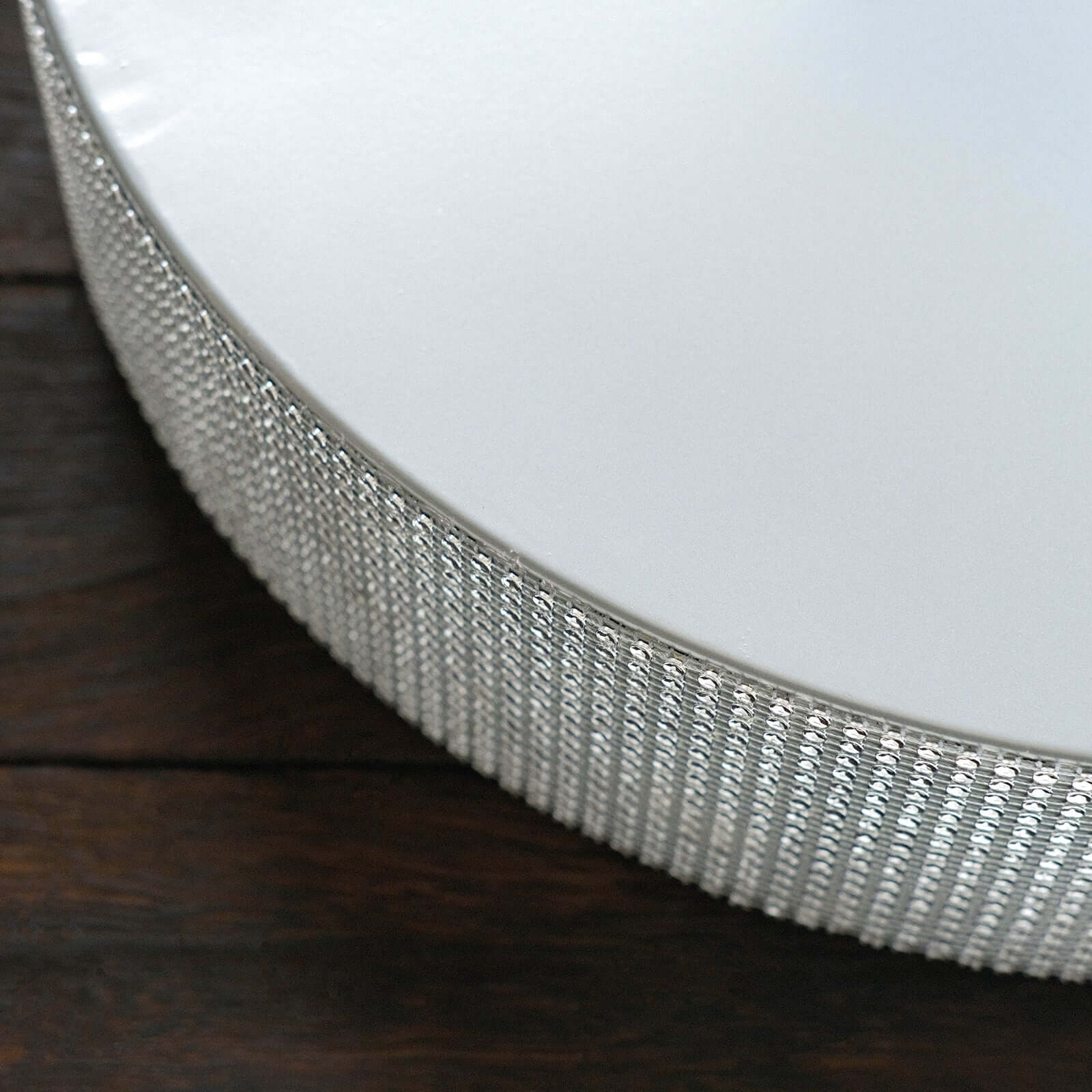 Metal Pedestal Cake Stand Round Design with Rhinestones Silver - Cupcake Holder and Dessert Table Centerpiece 16"