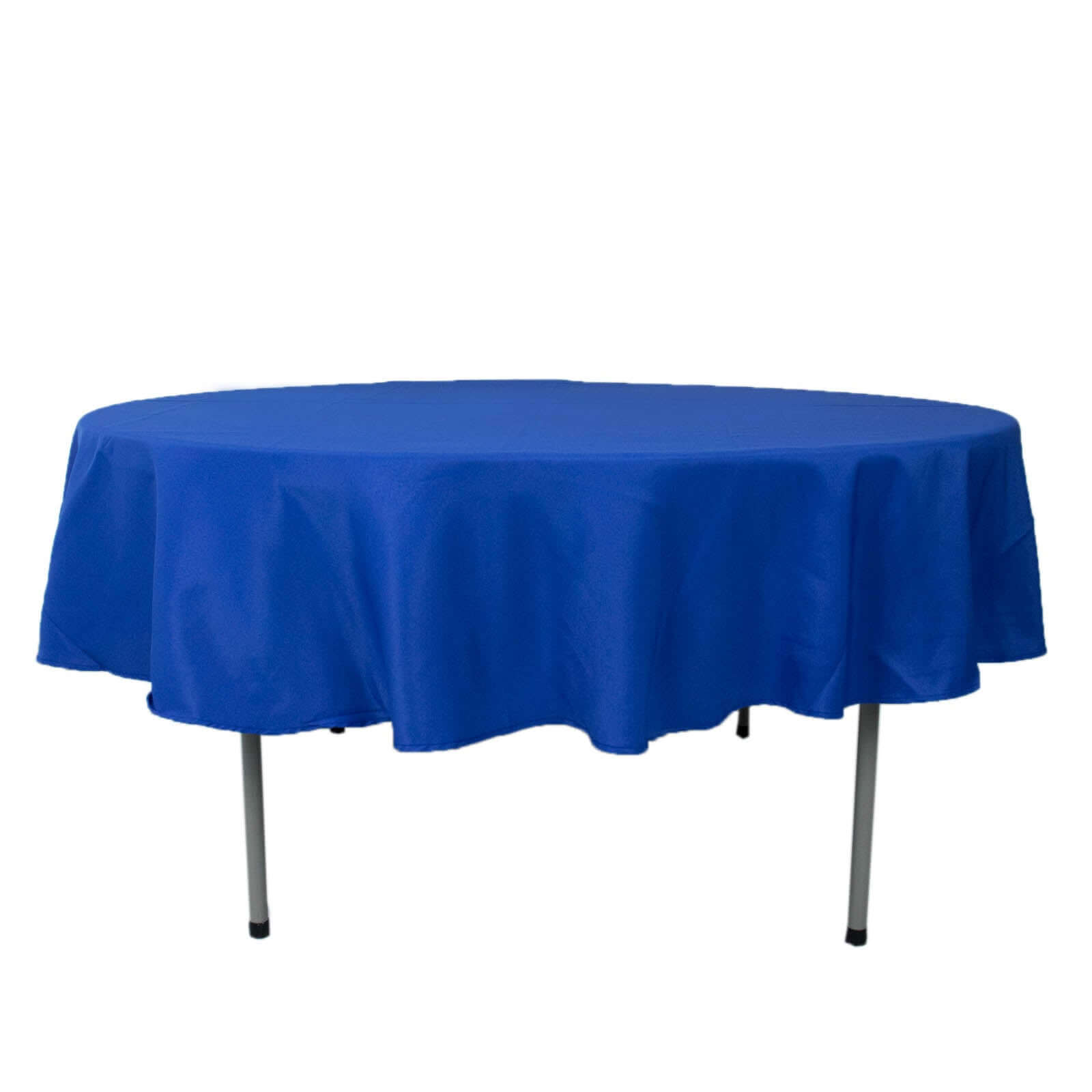Premium Polyester 90" Round Tablecloth Royal Blue - Stain and Wrinkle-Resistant Design with 220GSM Thickness Table Cover
