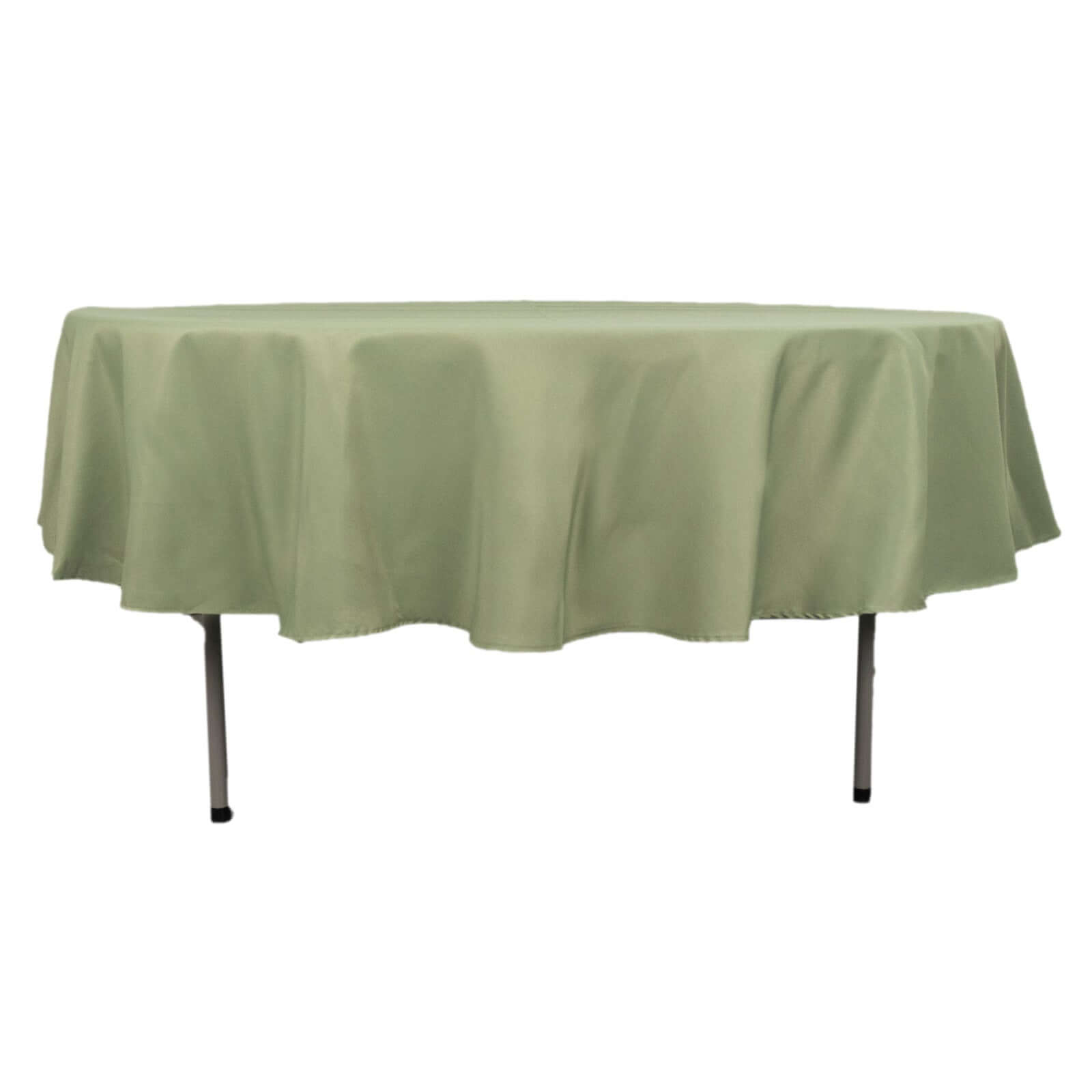 Premium Polyester 90" Round Tablecloth Dusty Sage Green - Stain and Wrinkle-Resistant Design with 220GSM Thickness Table Cover