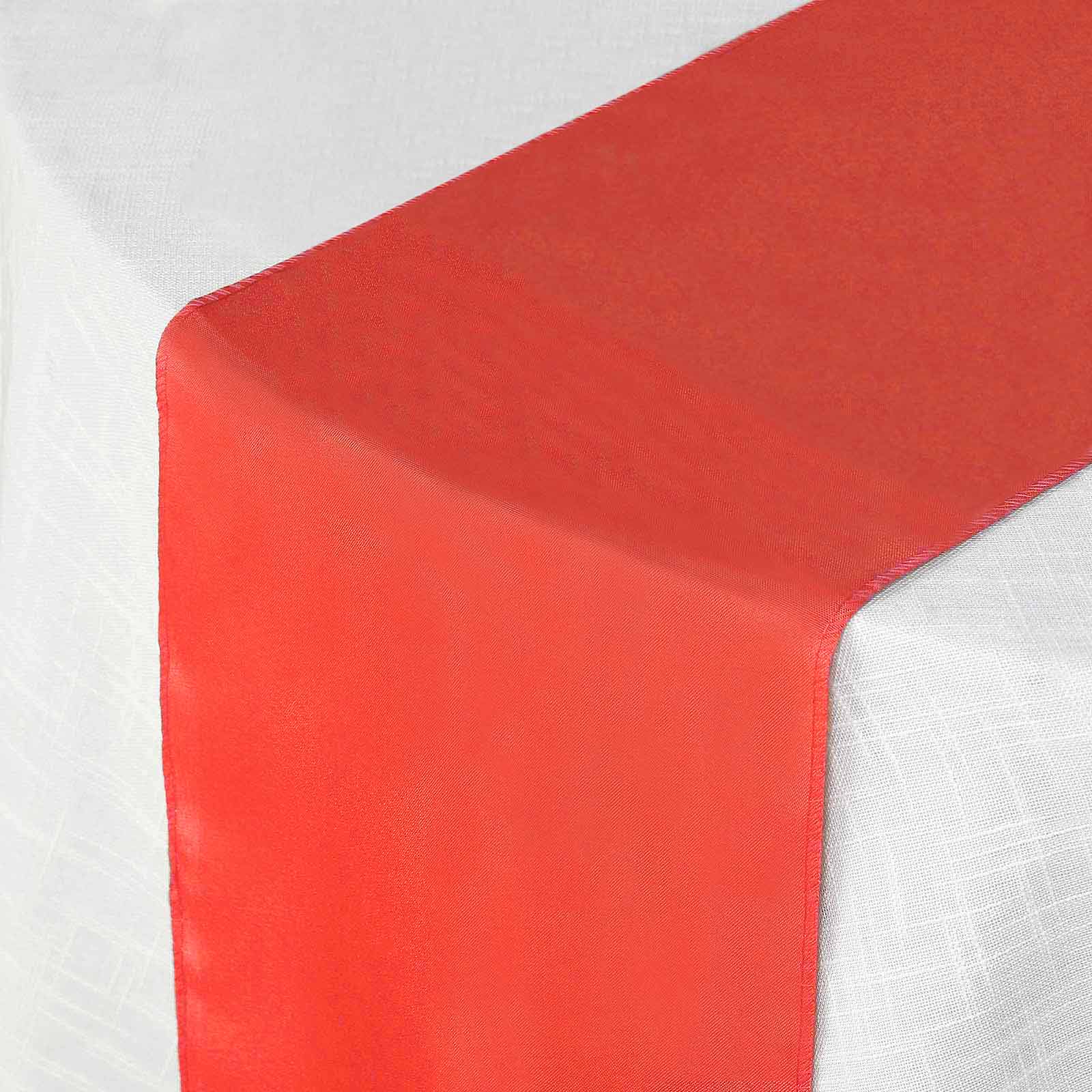 Polyester 12"x108" Table Runner Red - Durable & Wrinkle-Resistant Table Decor