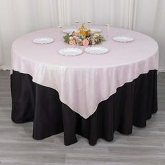Polyester 72"x72" Table Overlay Square Tablecloth Iridescent - Glitter Sparkle Table Topper