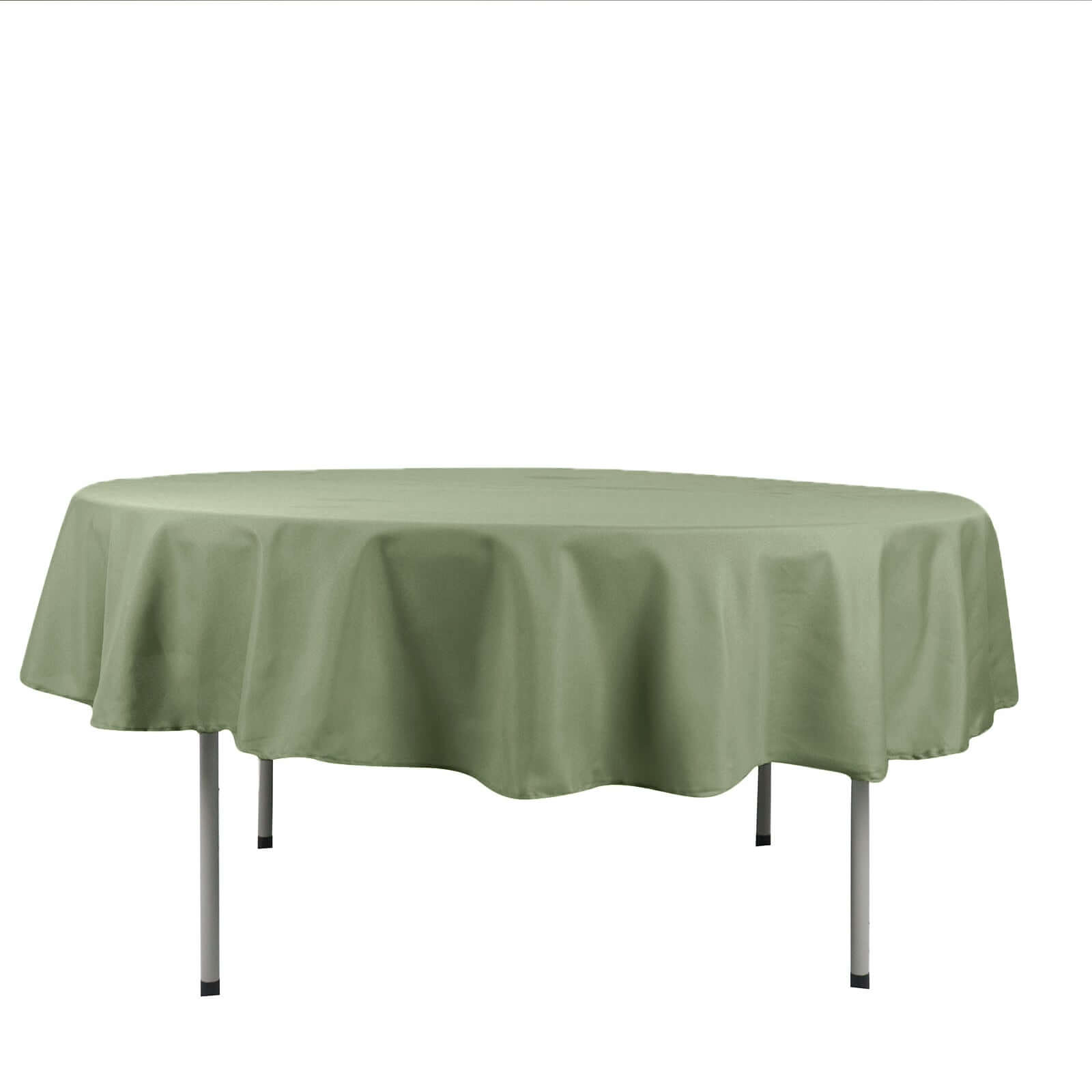 Polyester 90" Round Tablecloth Dusty Sage Green - Stain & Wrinkle-Resistant Table Cover