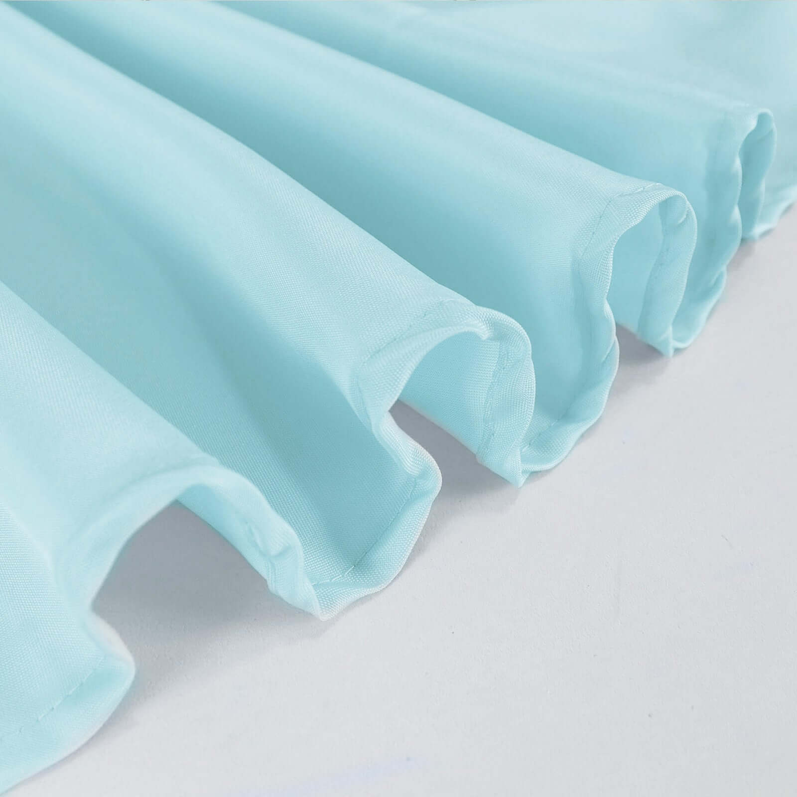 Polyester 108" Round Tablecloth Light Blue - Wrinkle-Resistant Table Cover