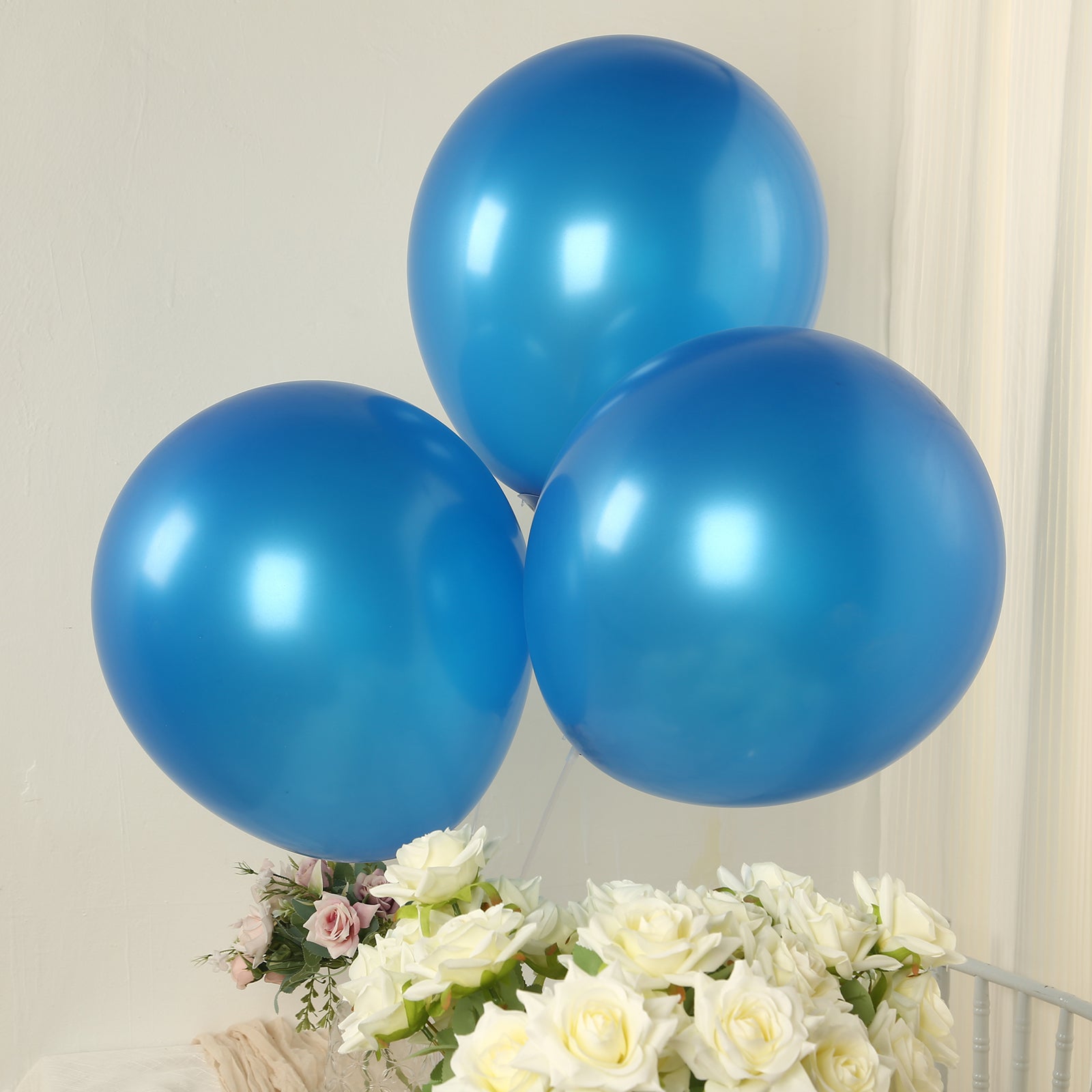 10 Pack Royal Blue Biodegradable Balloons, 18" Thickened Extra Strong Eco-friendly Latex Helium Party Balloons