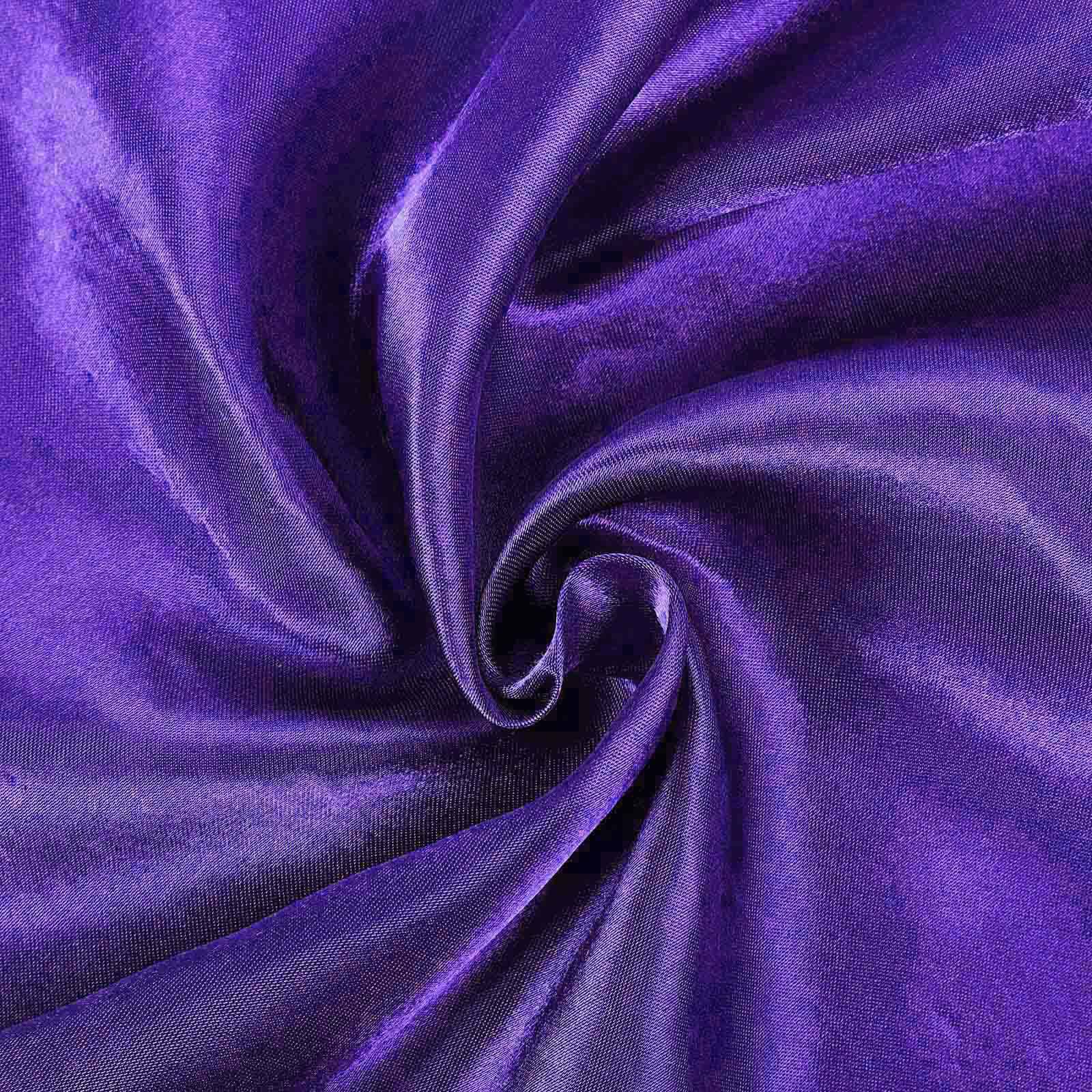 Satin Rectangular 90"x156" Tablecloth Purple - Seamless Table Cover