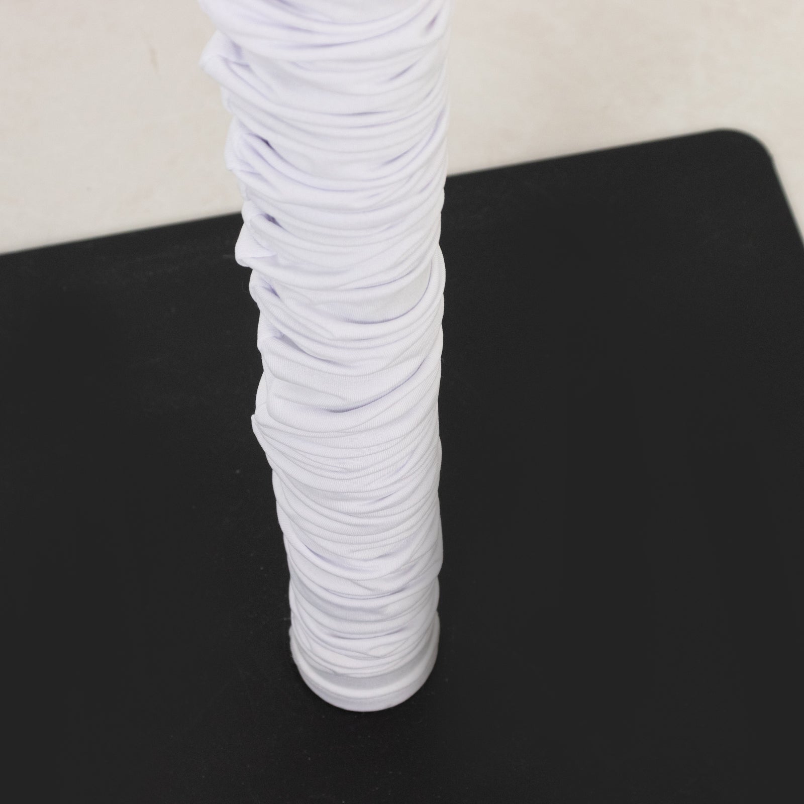 20ft Spandex Upright Pole Cover – White, Stretch Fabric for Curved Aluminum Chandelier Hanger, Pipe & Drape, Lighting & Stage Use, Event Setup