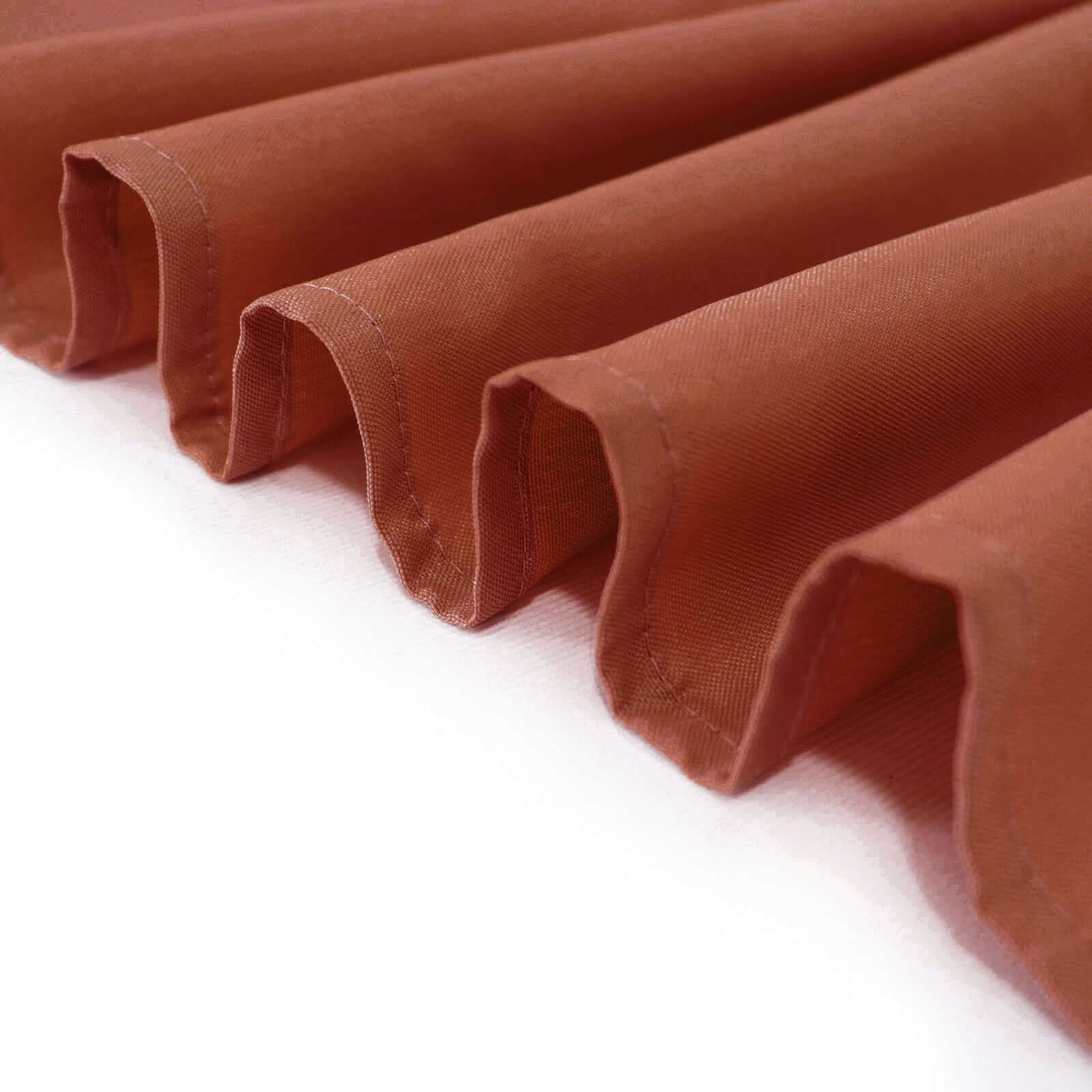 Polyester 90" Round Tablecloth Terracotta (Rust) - Stain & Wrinkle-Resistant Table Cover