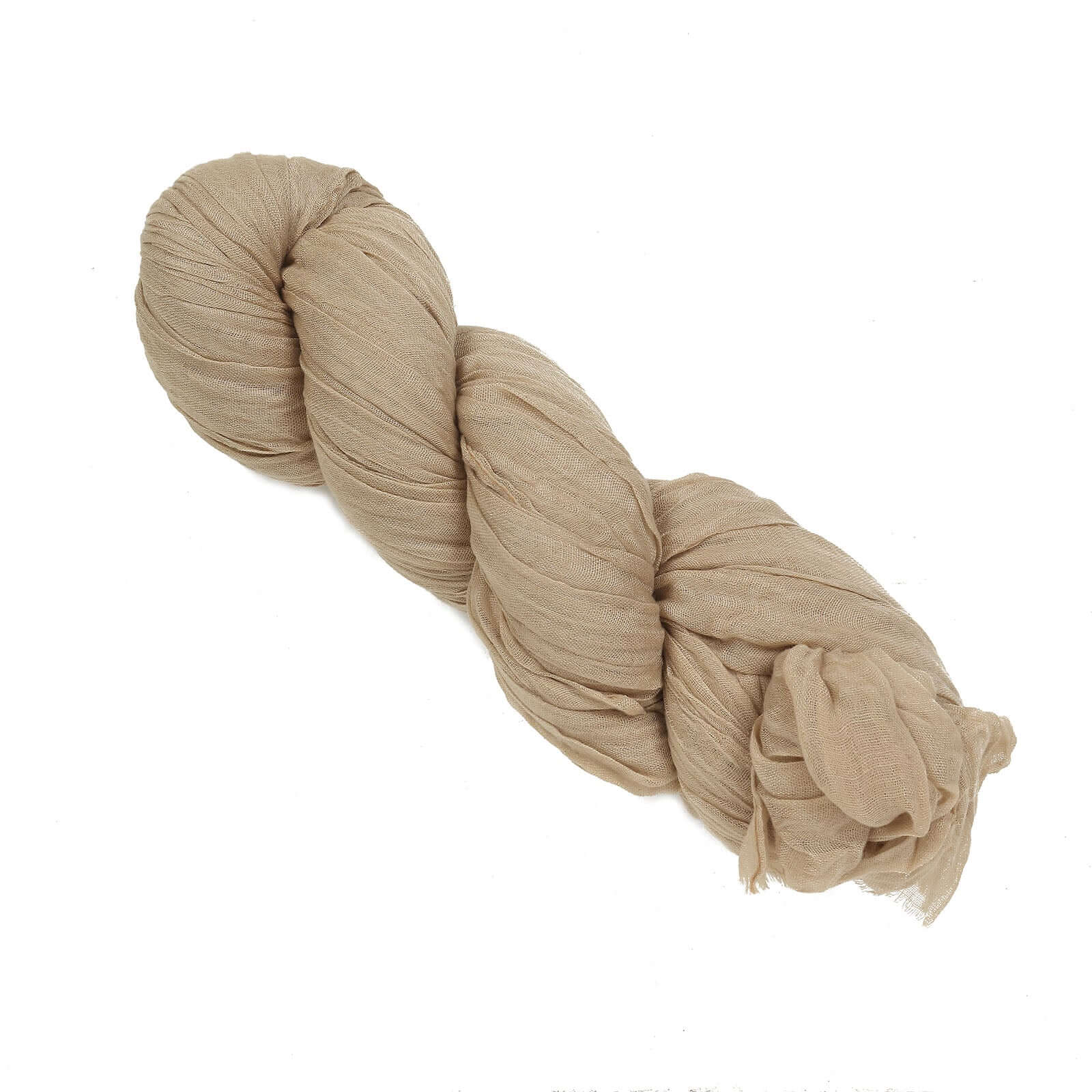 20ft Beige Gauze Cheesecloth Fabric Wedding Arch Drapery, Window Scarf Valance, Boho Decor Arbor Curtain Panel