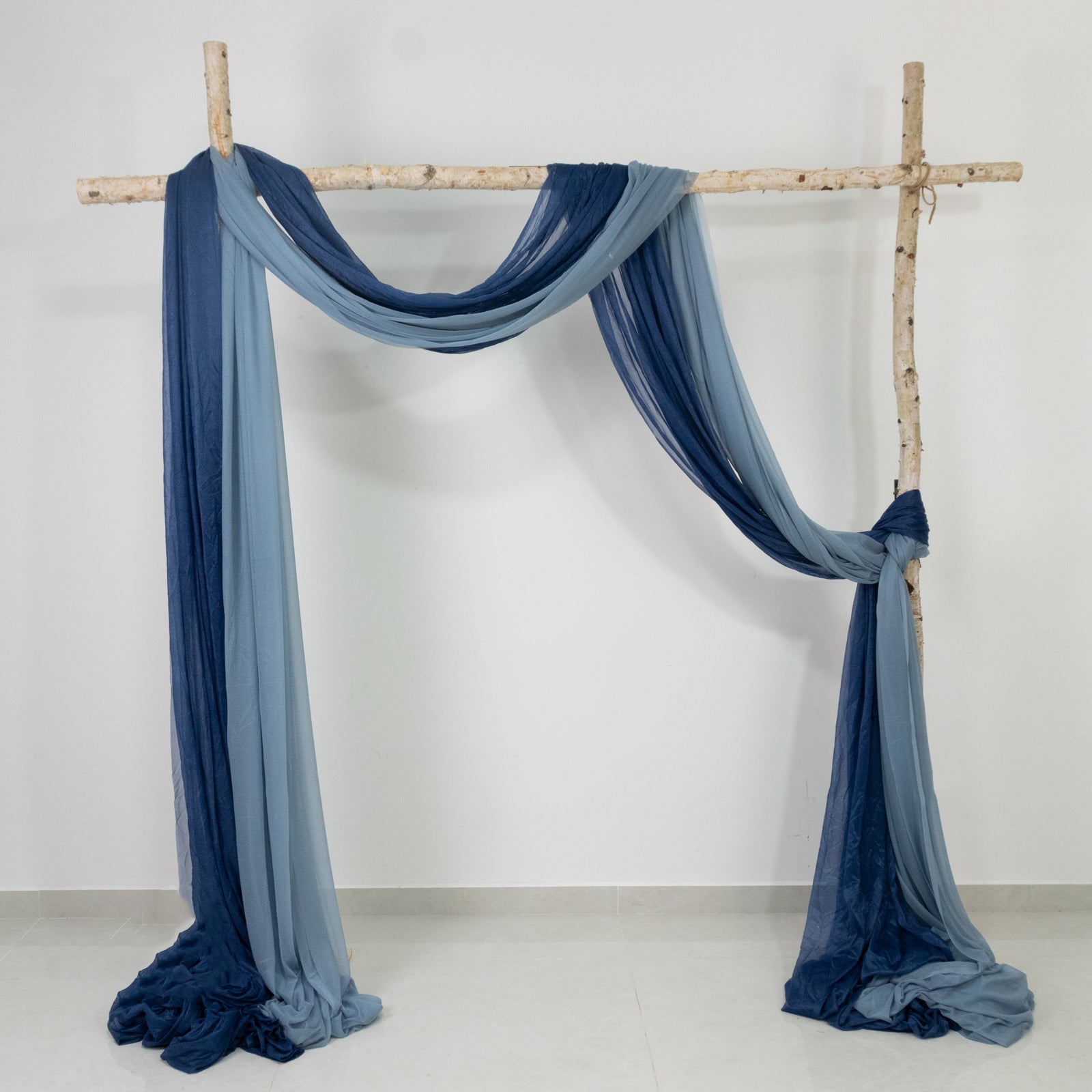 Dusty Blue Sheer Backdrop Drape – 5ftx32ft Wedding Arch & Ceiling Decor Panel, Wrinkle Free with Soft Shimmer
