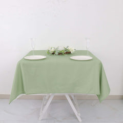 Polyester Square 54"x54" Tablecloth Sage Green - Wrinkle-Resistant & Durable Table Cover