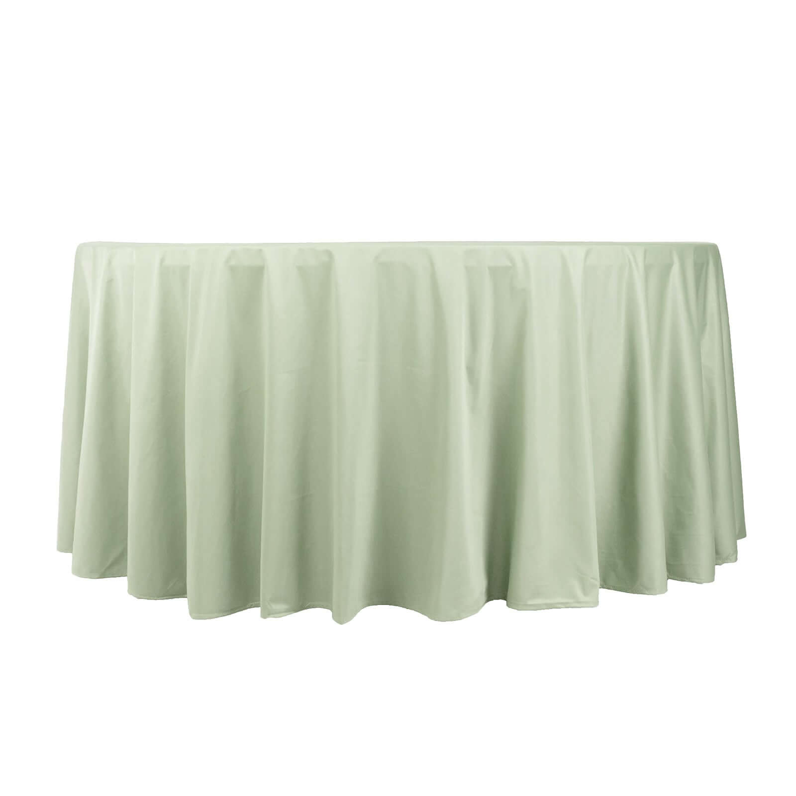 Scuba Round 120" Tablecloth Sage Green - Wrinkle Free & Stain Resistant Seamless Table Cover