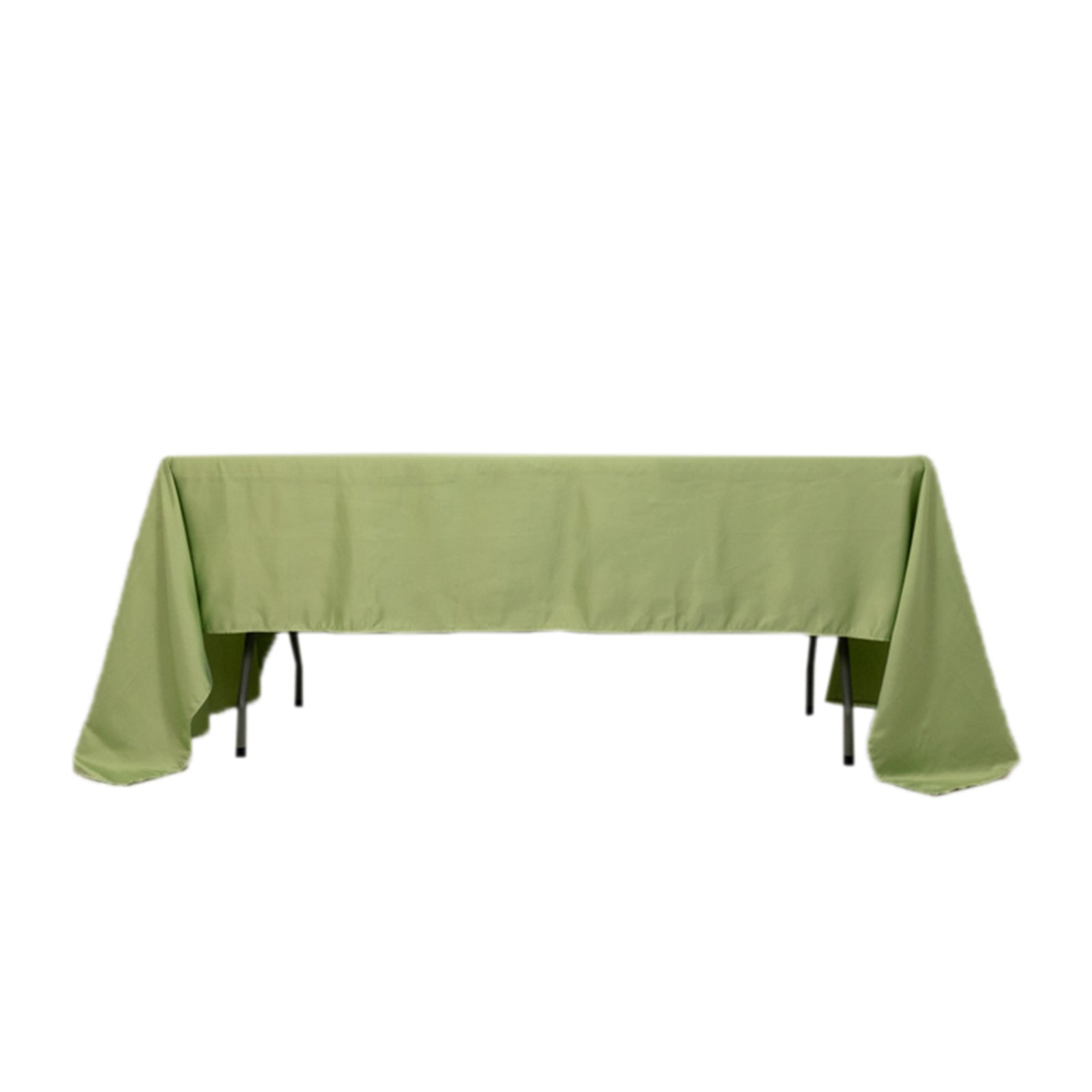 Lamour Satin 60"x126" Rectangle Tablecloth Sage Green - Soft & Silk-Like Table Cover