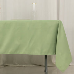 Premium Polyester 60"x102" Rectangle Tablecloth Sage Green - Durable 220GSM Wrinkle-Resistant Table Cover