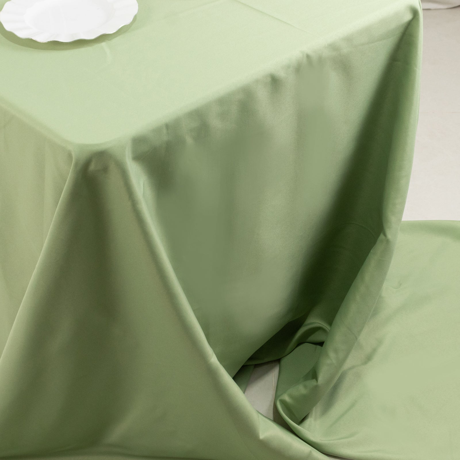 Premium Polyester 90"x156" Rectangle Tablecloth Sage Green - Seamless 220GSM Stain-Resistant Table Cover