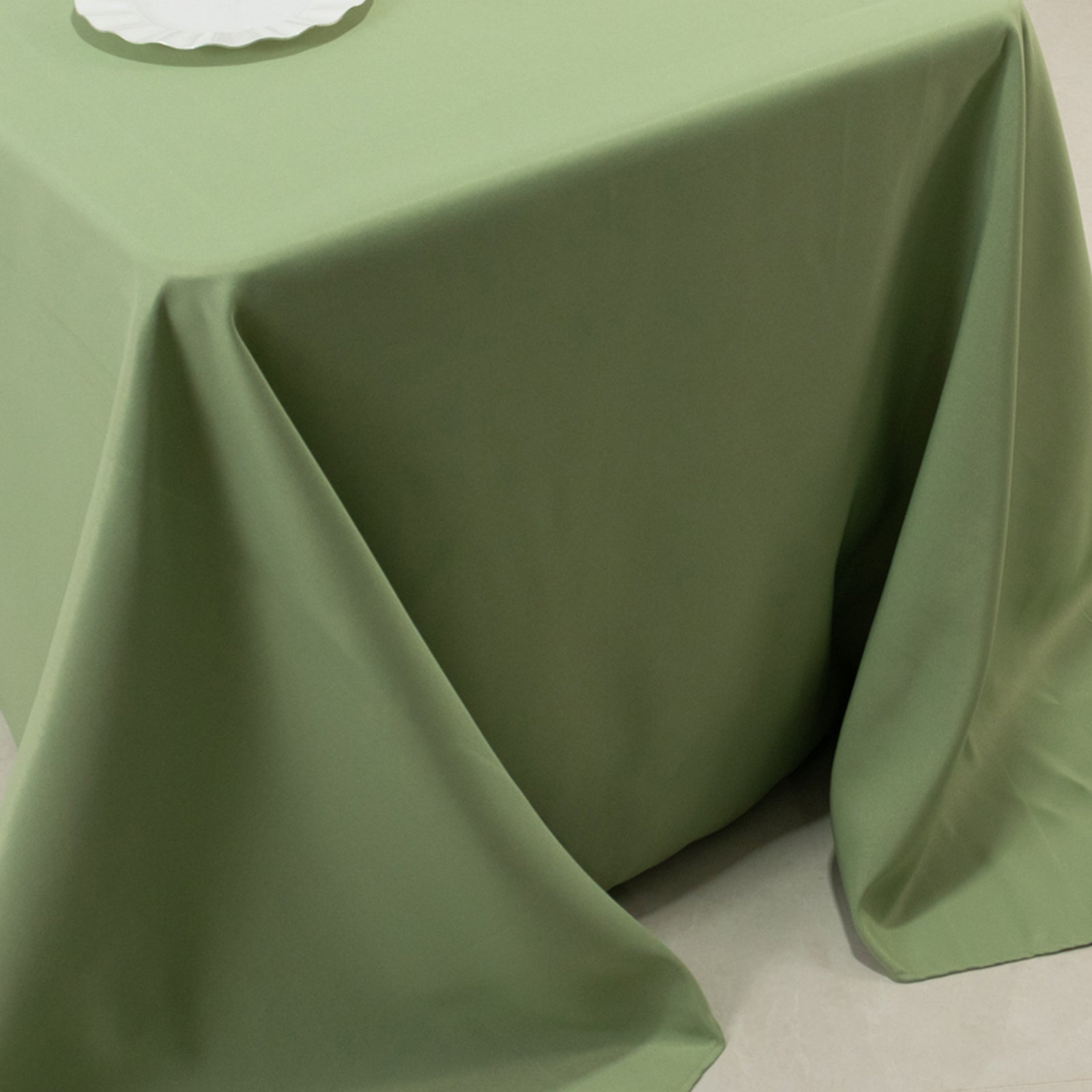 Premium Polyester 90"x132" Rectangle Tablecloth Sage Green - Seamless 220GSM Stain-Resistant Table Cover