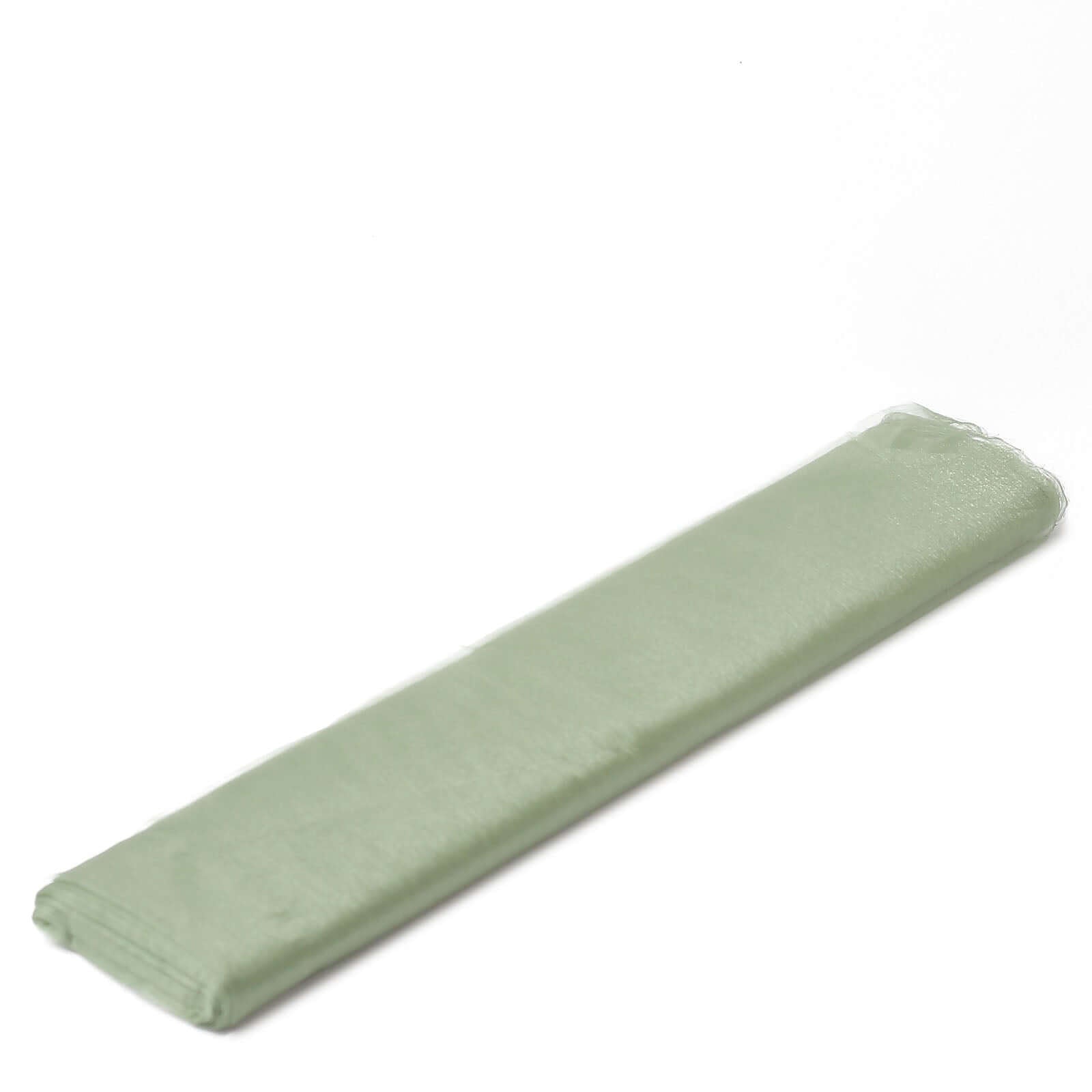 54"x10yd | Sage Green Solid Sheer Chiffon Fabric Bolt, DIY Voile Drapery Fabric