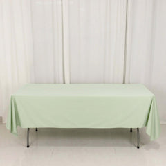 Scuba Rectangular 60"x102" Tablecloth Sage Green - Wrinkle Free & Stain Resistant Table Cover