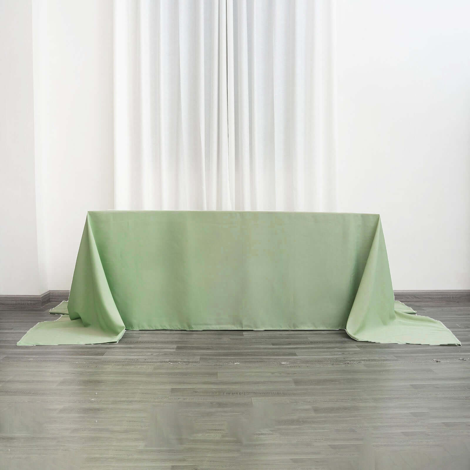 Polyester 90"x156" Rectangle Tablecloth Sage Green - Seamless Wrinkle-Resistant Table Cover