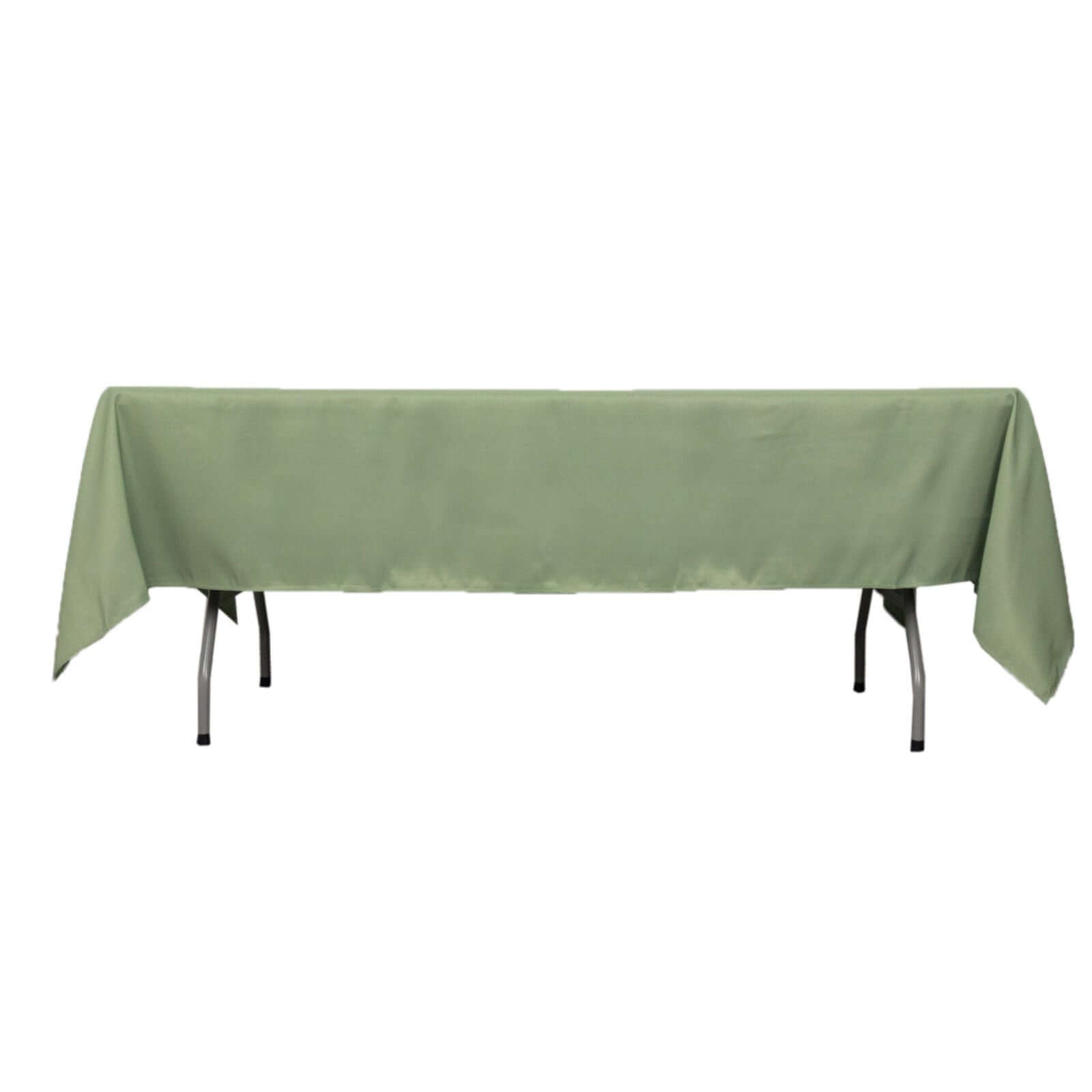 Premium Polyester 60"x102" Rectangle Tablecloth Dusty Sage Green - Durable 220GSM Wrinkle-Resistant Table Cover